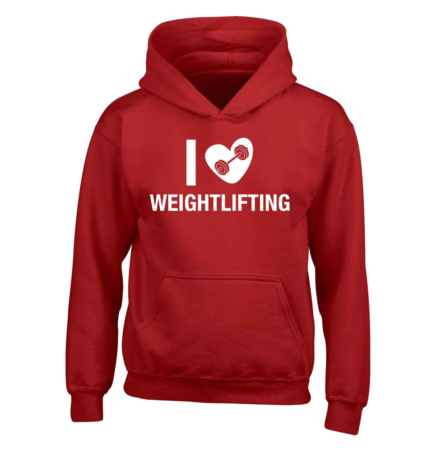 I love weightlifting children's red hoodie 12-13 Years