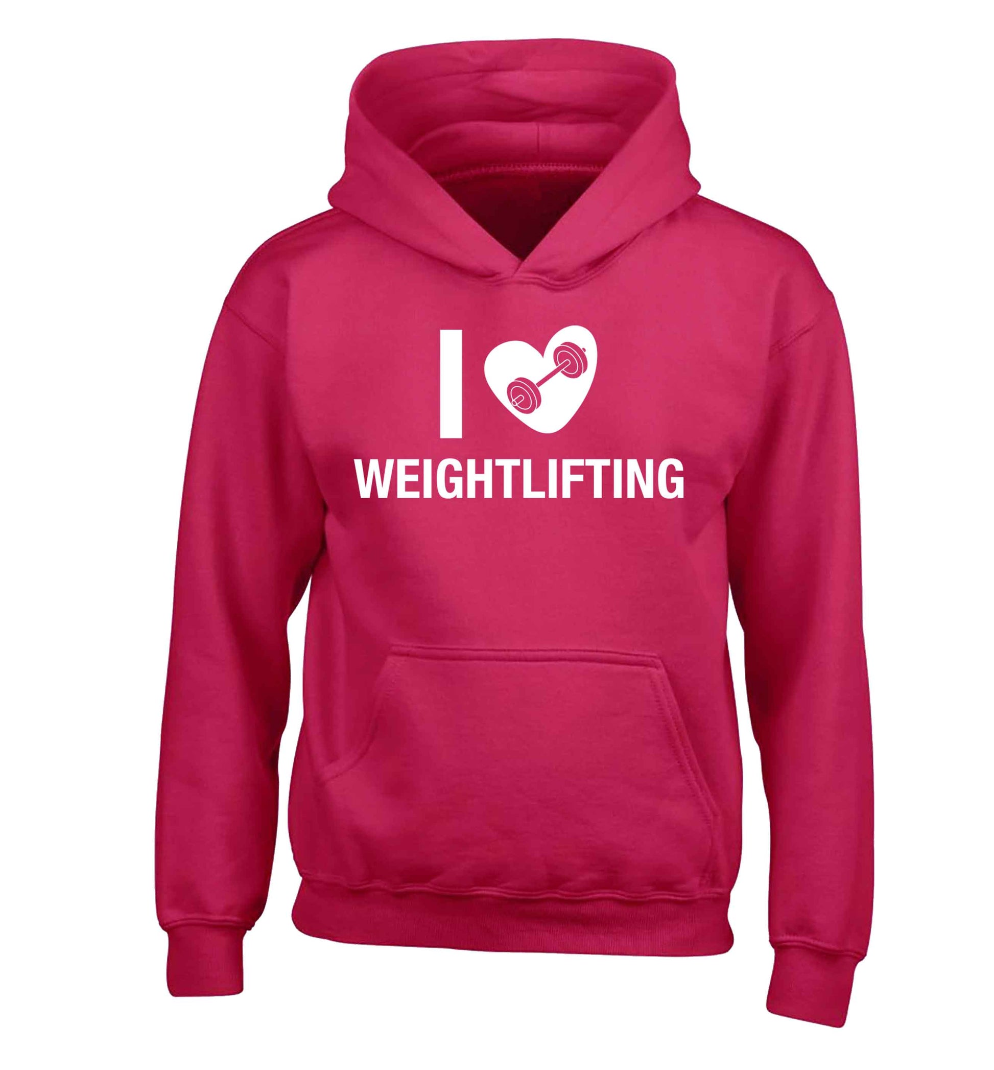 I love weightlifting children's pink hoodie 12-13 Years