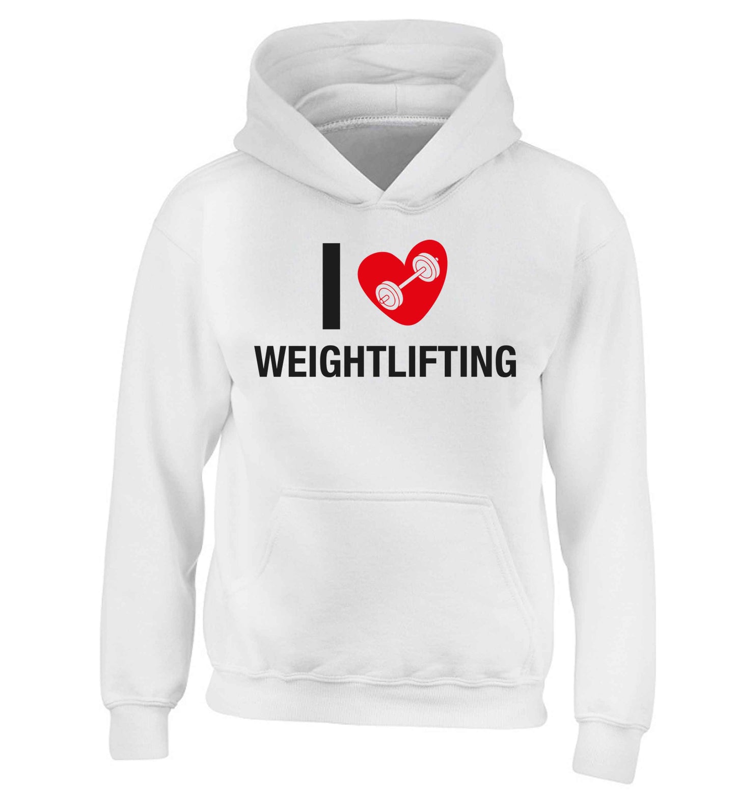I love weightlifting children's white hoodie 12-13 Years