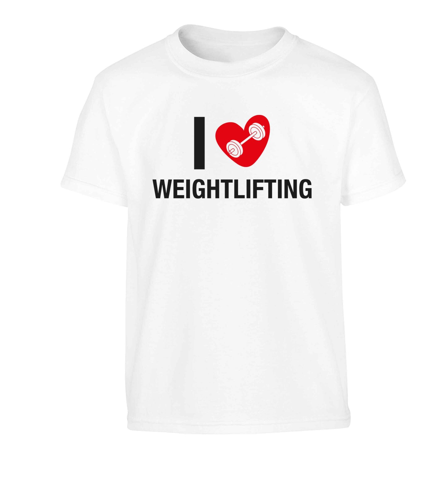I love weightlifting Children's white Tshirt 12-13 Years