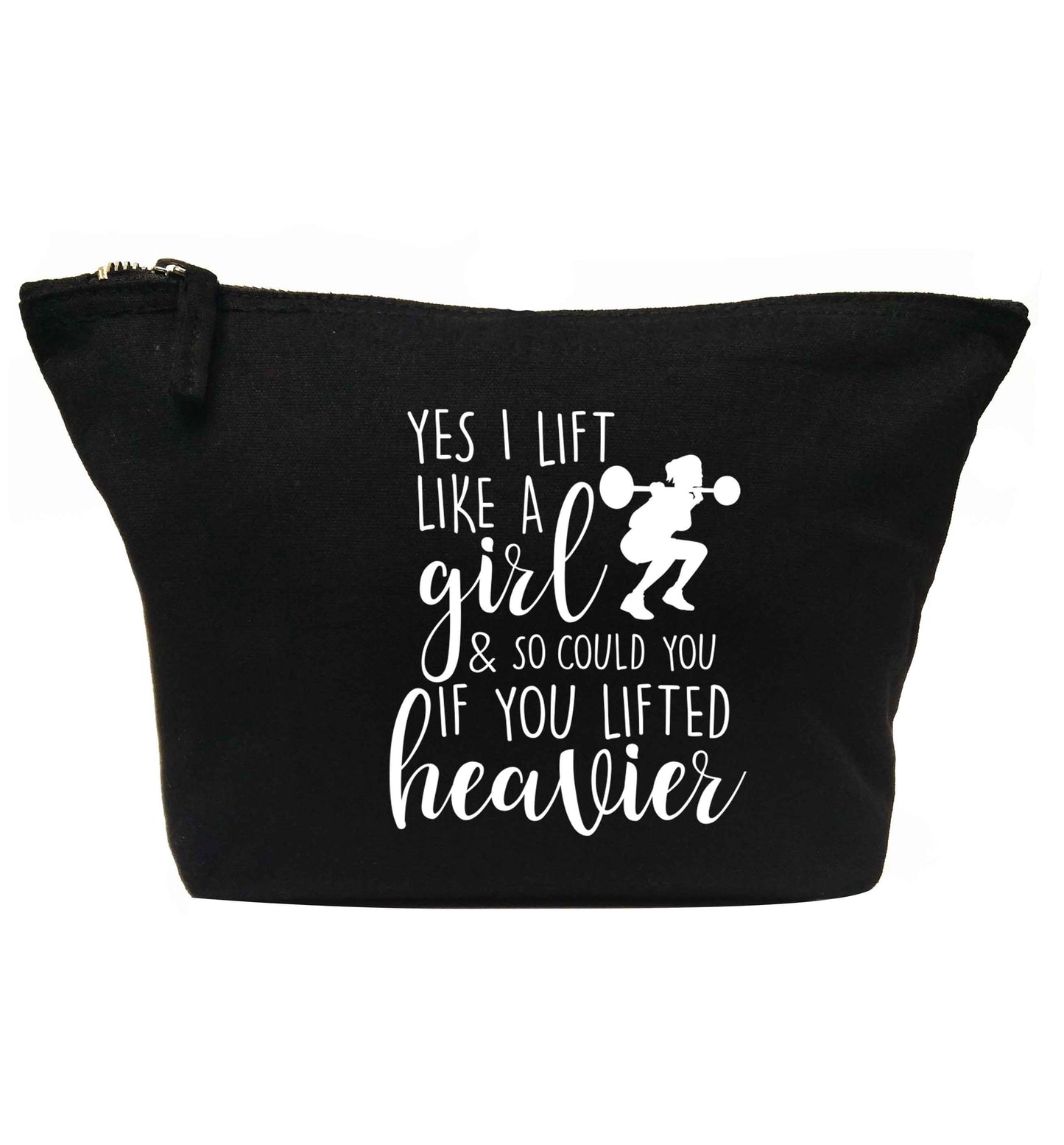 Yes I lift like a girl and so could you if you lifted heavier | makeup / wash bag