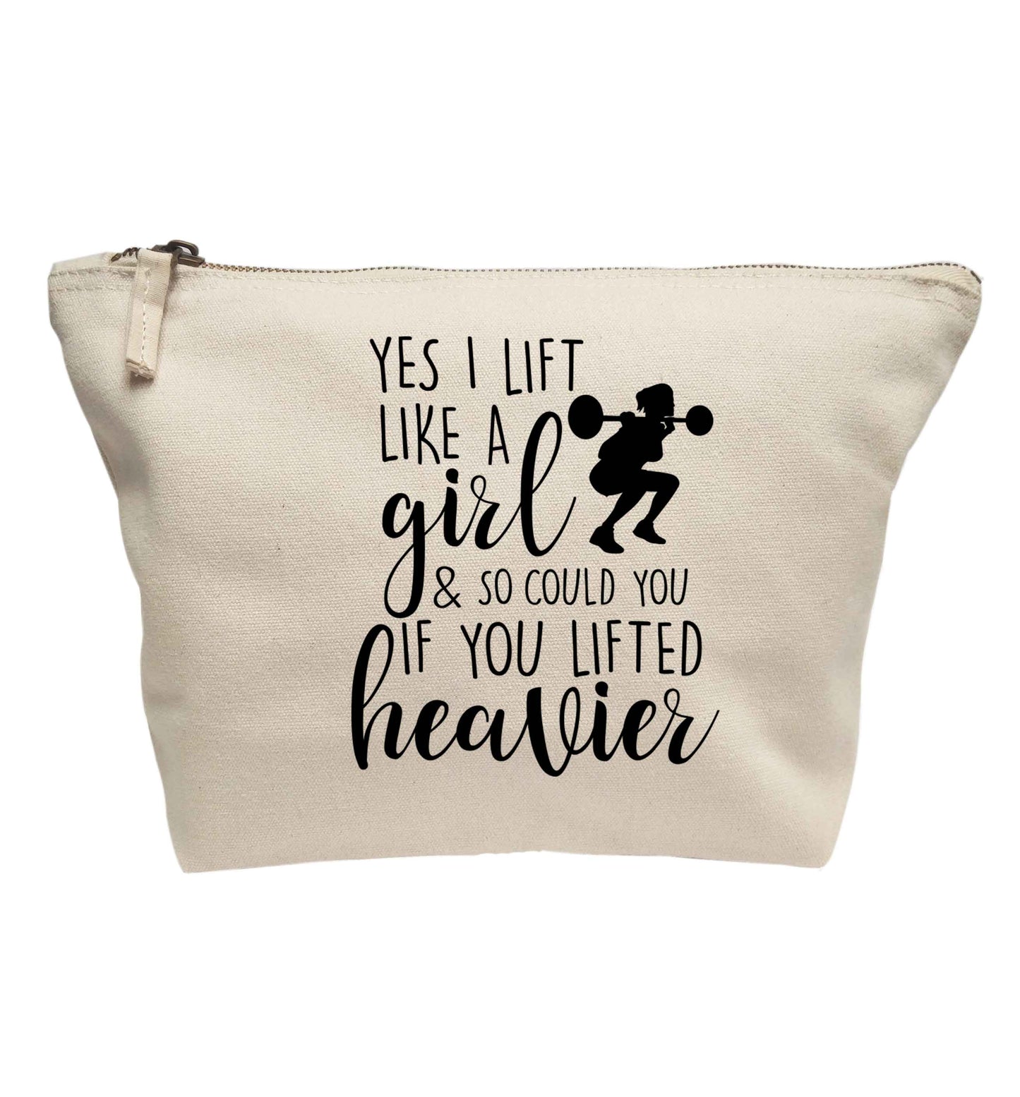 Yes I lift like a girl and so could you if you lifted heavier | makeup / wash bag