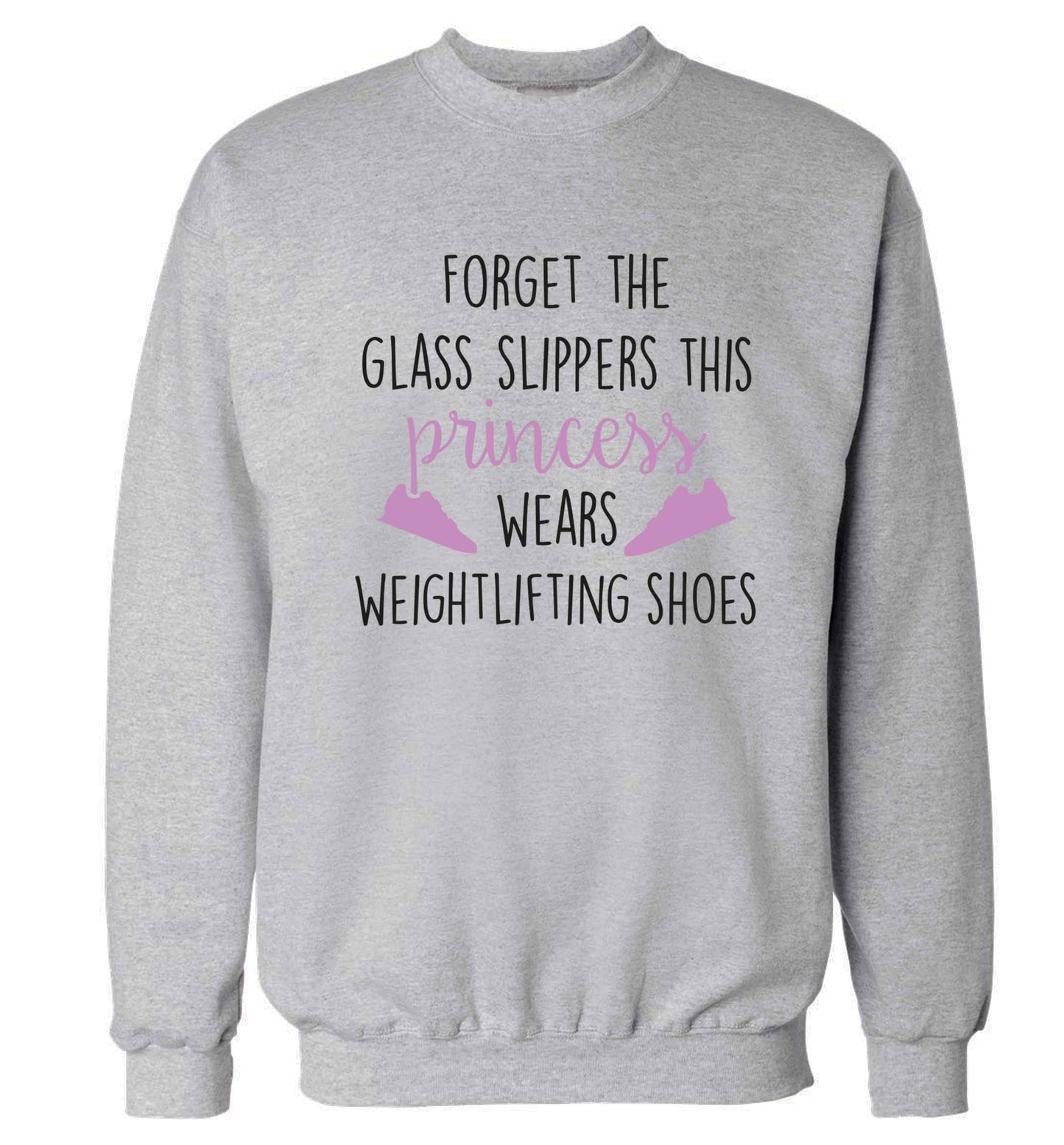 Forget the glass slippers this princess wears weightlifting shoes Adult's unisex grey Sweater 2XL