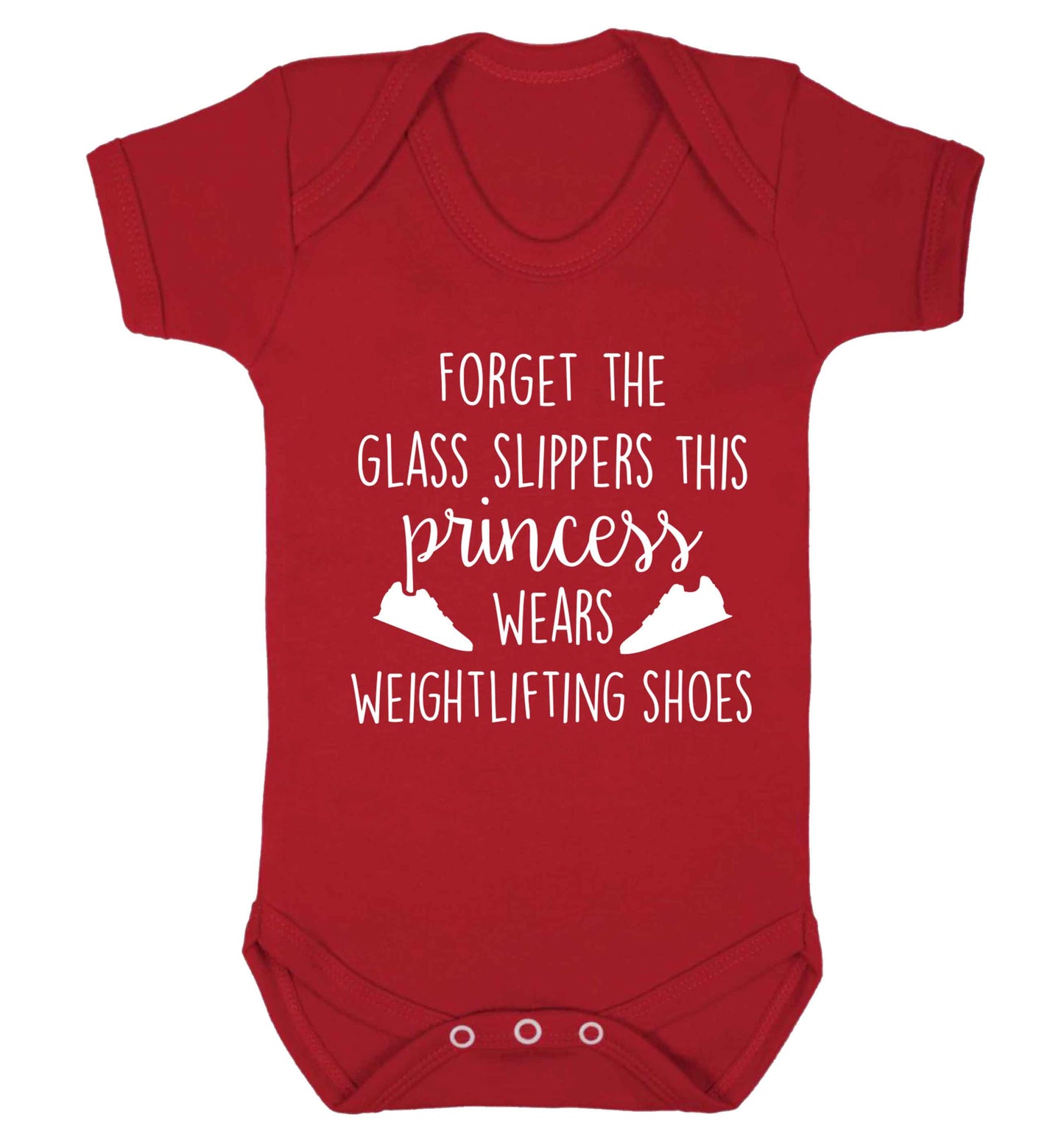 Forget the glass slippers this princess wears weightlifting shoes Baby Vest red 18-24 months