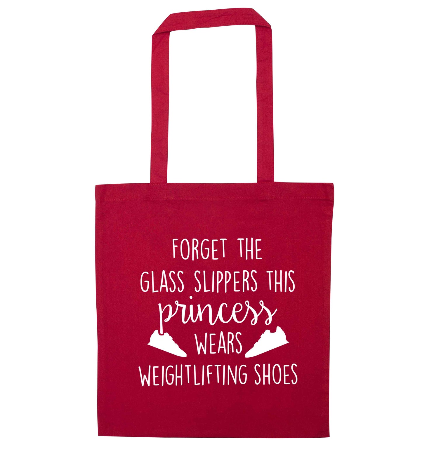 Forget the glass slippers this princess wears weightlifting shoes red tote bag
