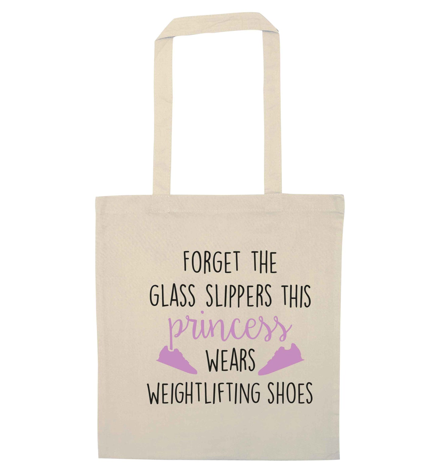 Forget the glass slippers this princess wears weightlifting shoes natural tote bag