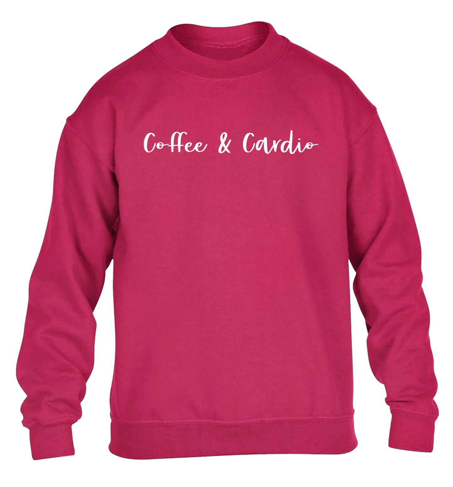 Coffee and cardio children's pink sweater 12-13 Years