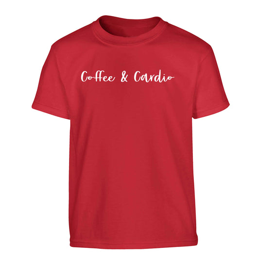 Coffee and cardio Children's red Tshirt 12-13 Years