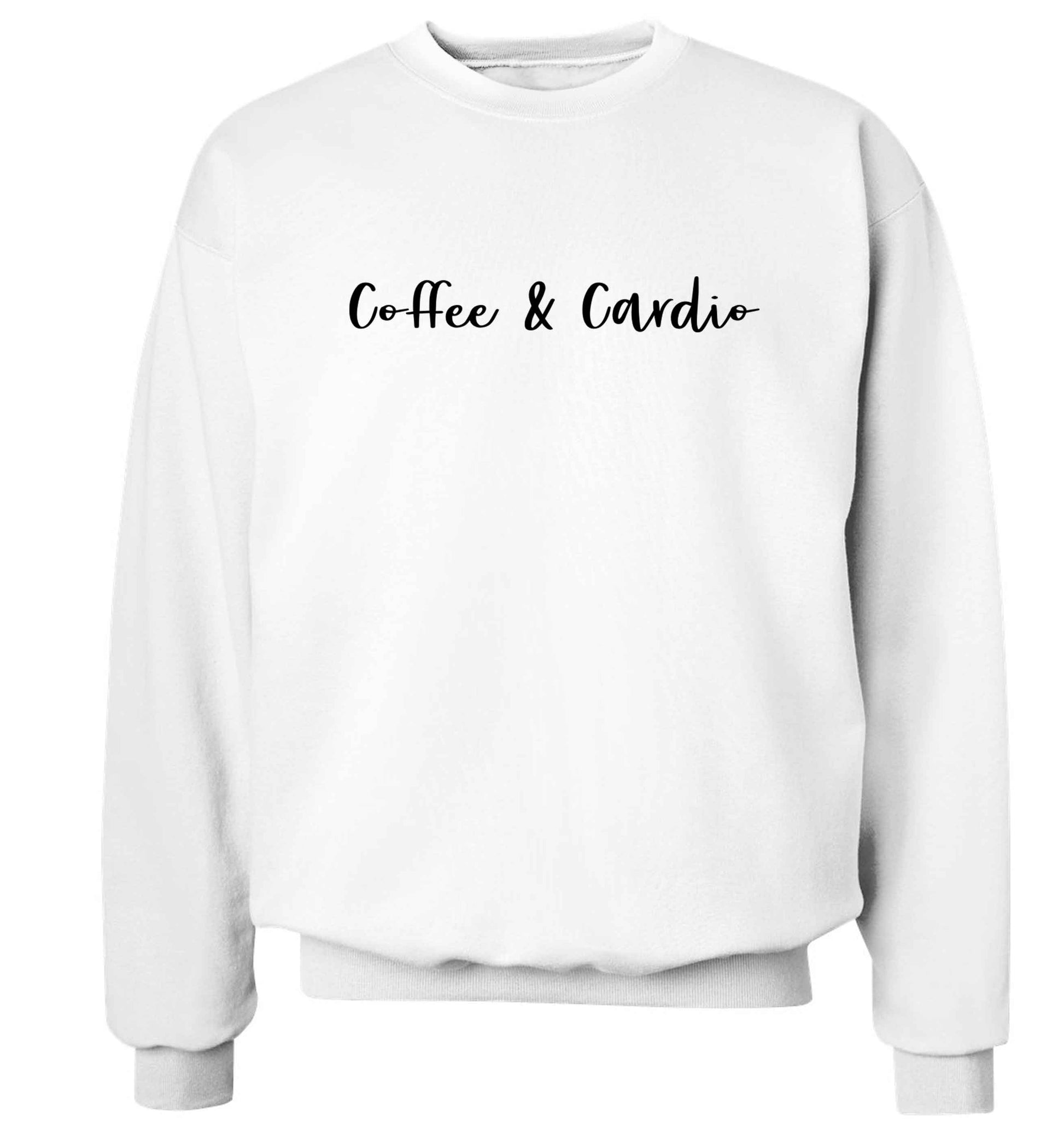 Coffee and cardio Adult's unisex white Sweater 2XL