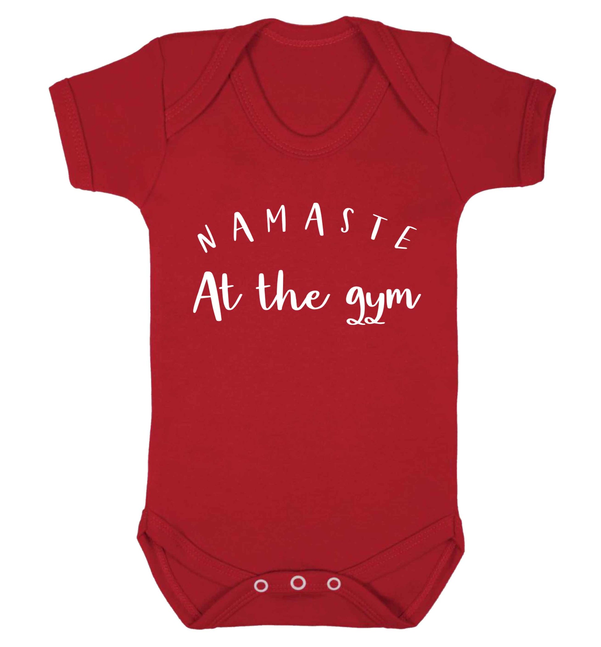 Namaste at the gym Baby Vest red 18-24 months