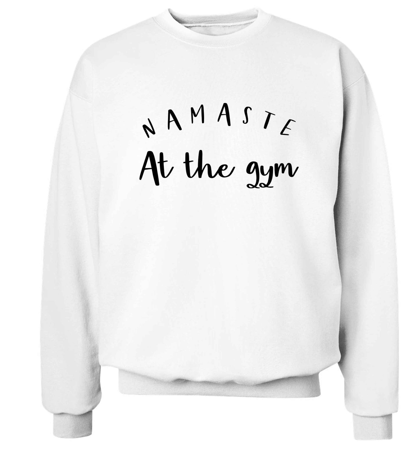 Namaste at the gym Adult's unisex white Sweater 2XL
