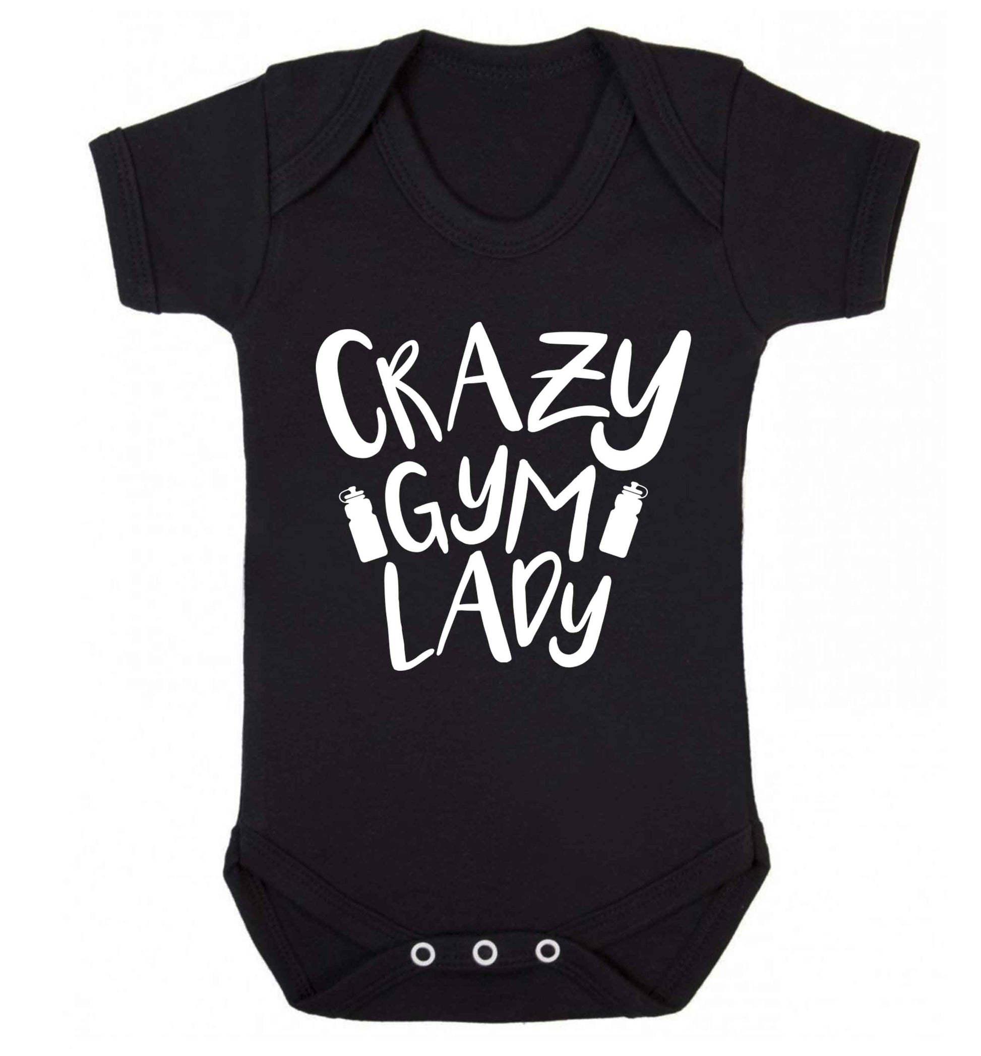 Crazy gym lady Baby Vest black 18-24 months