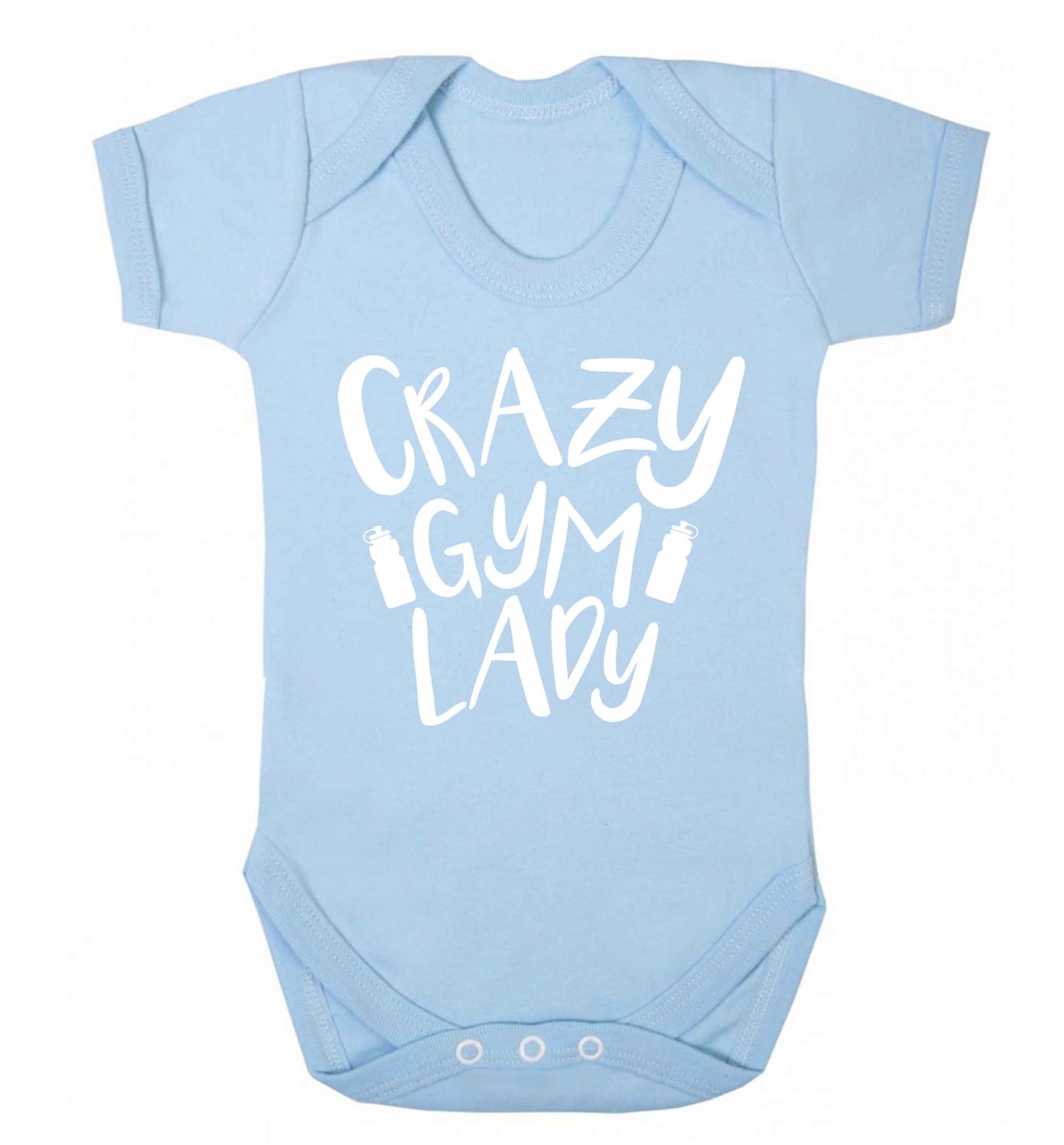 Crazy gym lady Baby Vest pale blue 18-24 months