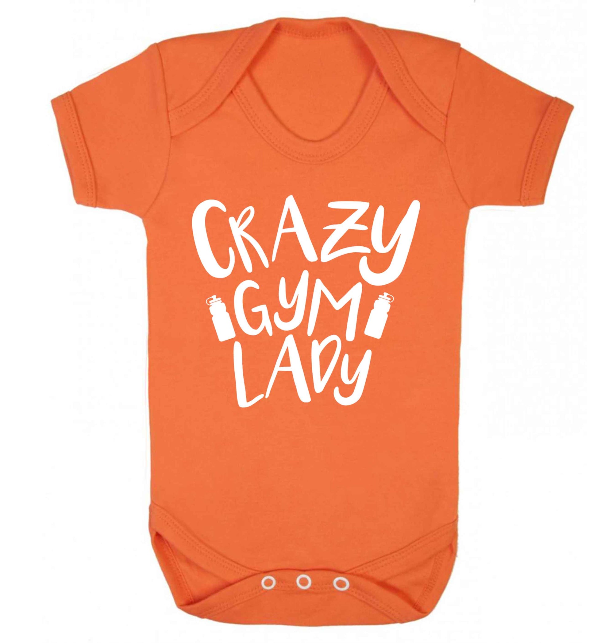 Crazy gym lady Baby Vest orange 18-24 months