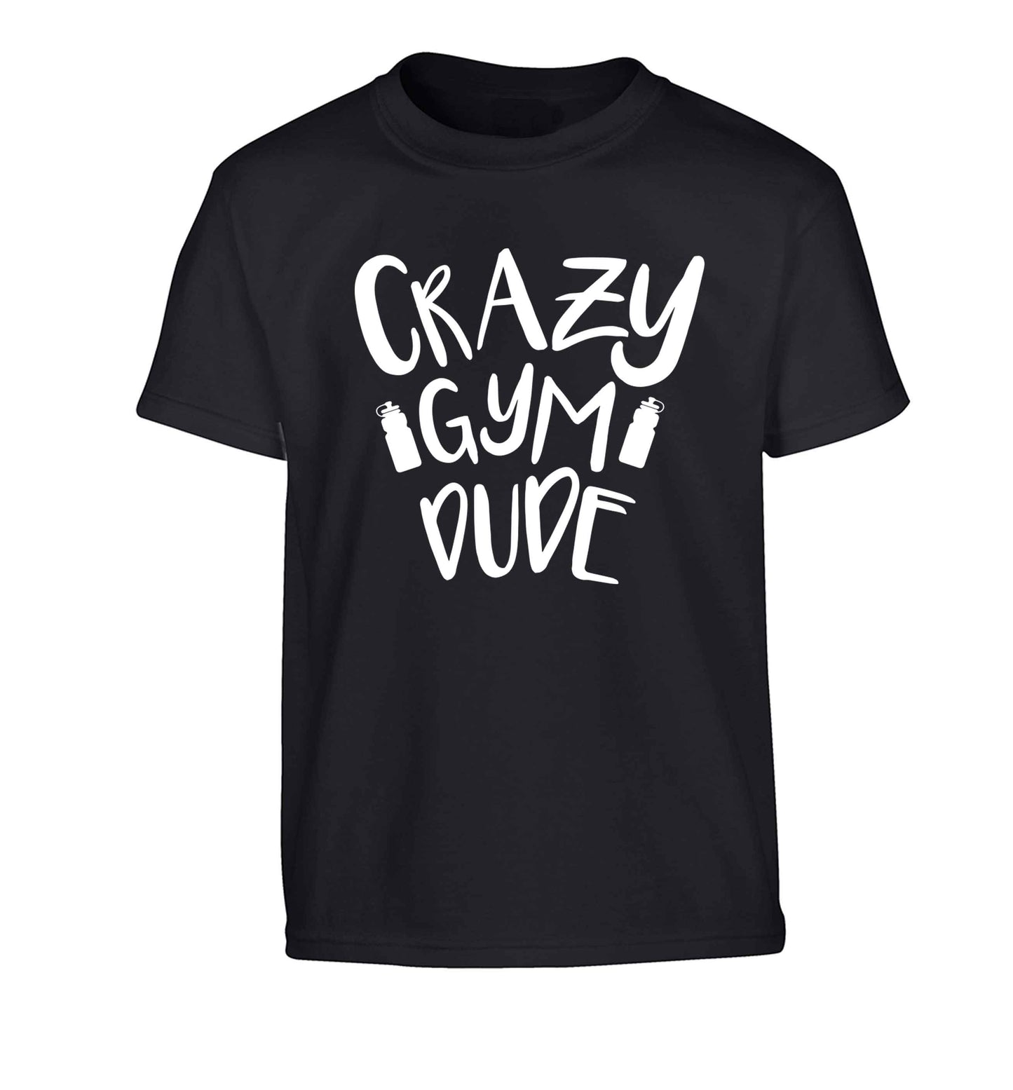 Crazy gym dude Children's black Tshirt 12-13 Years