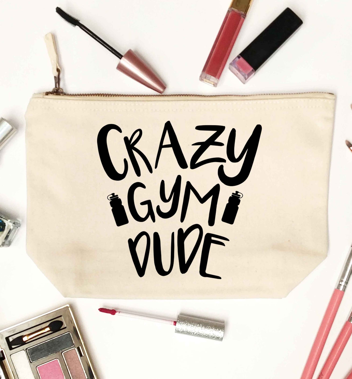 Crazy gym dude natural makeup bag