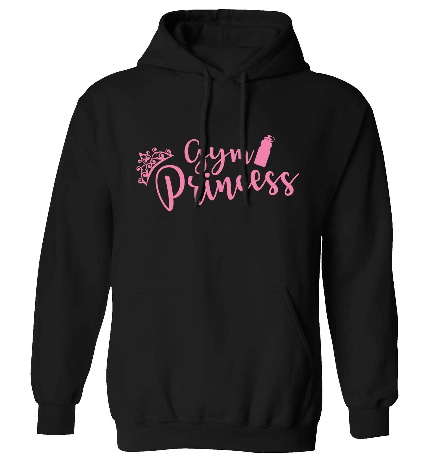 Gym princess adults unisex black hoodie 2XL