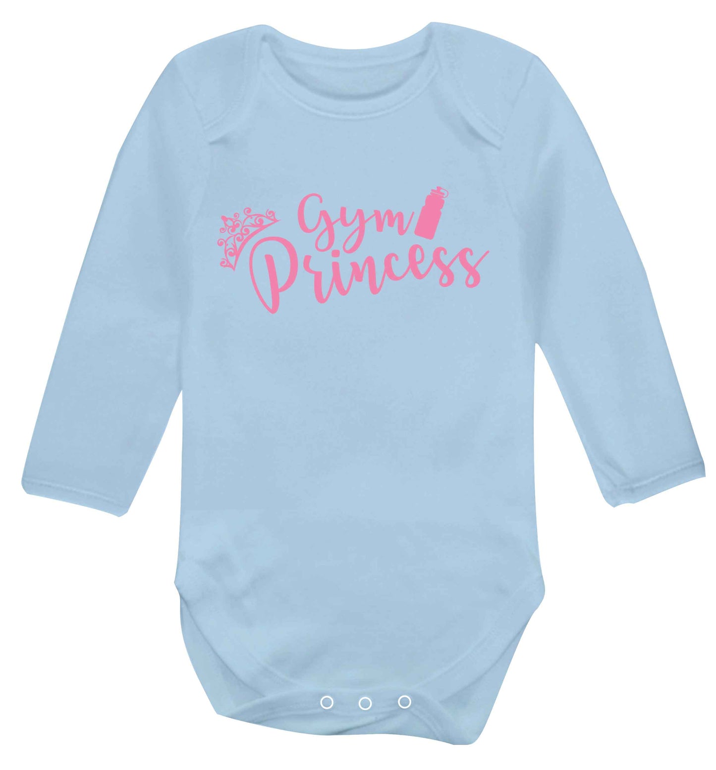 Gym princess Baby Vest long sleeved pale blue 6-12 months