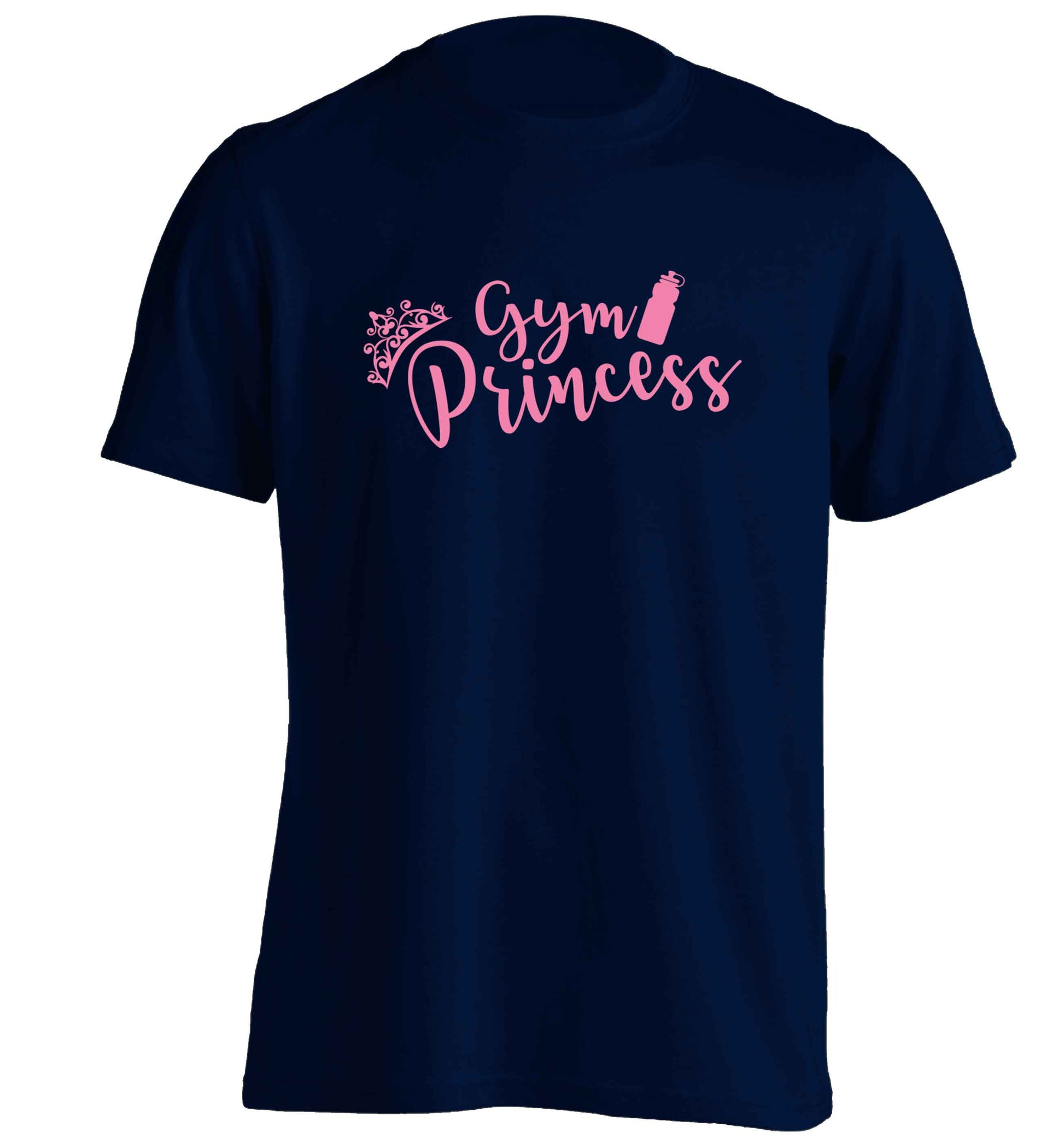 Gym princess adults unisex navy Tshirt 2XL