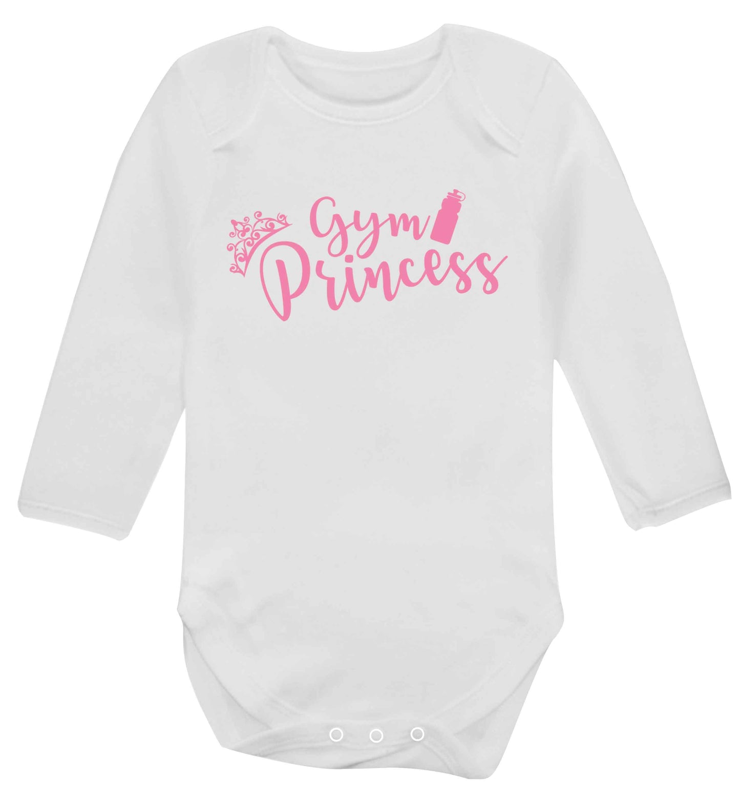 Gym princess Baby Vest long sleeved white 6-12 months
