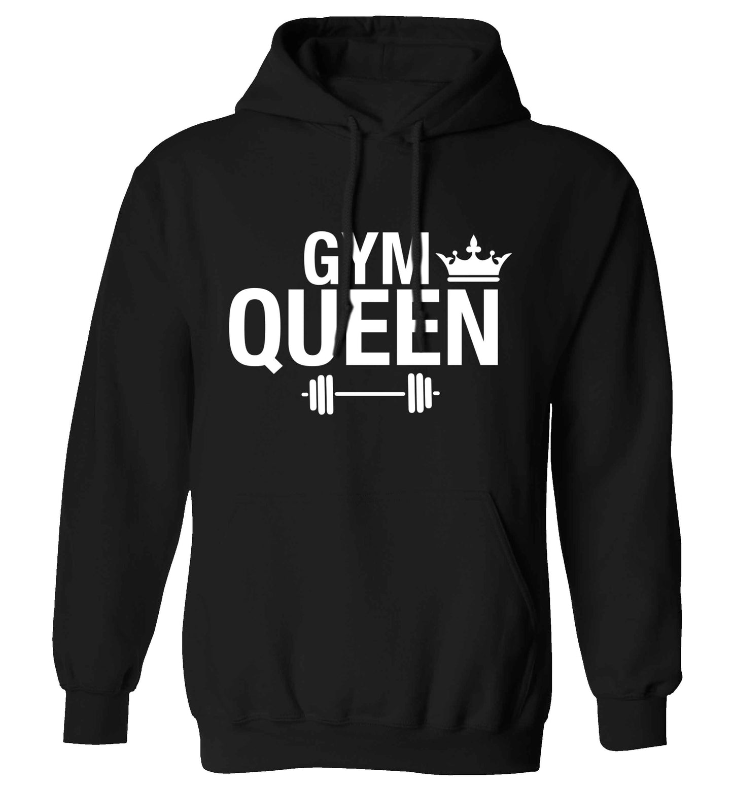 Gym queen adults unisex black hoodie 2XL