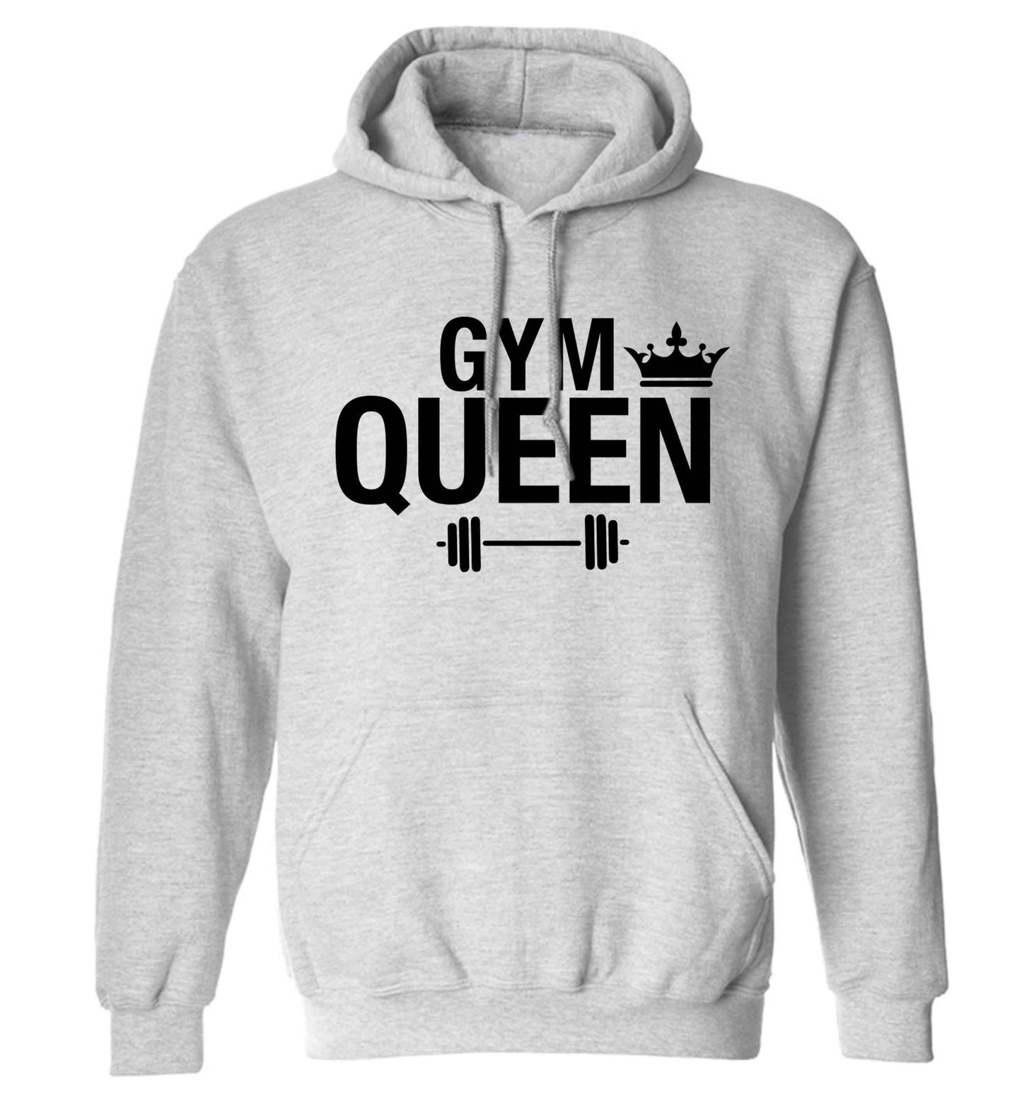 Gym queen adults unisex grey hoodie 2XL