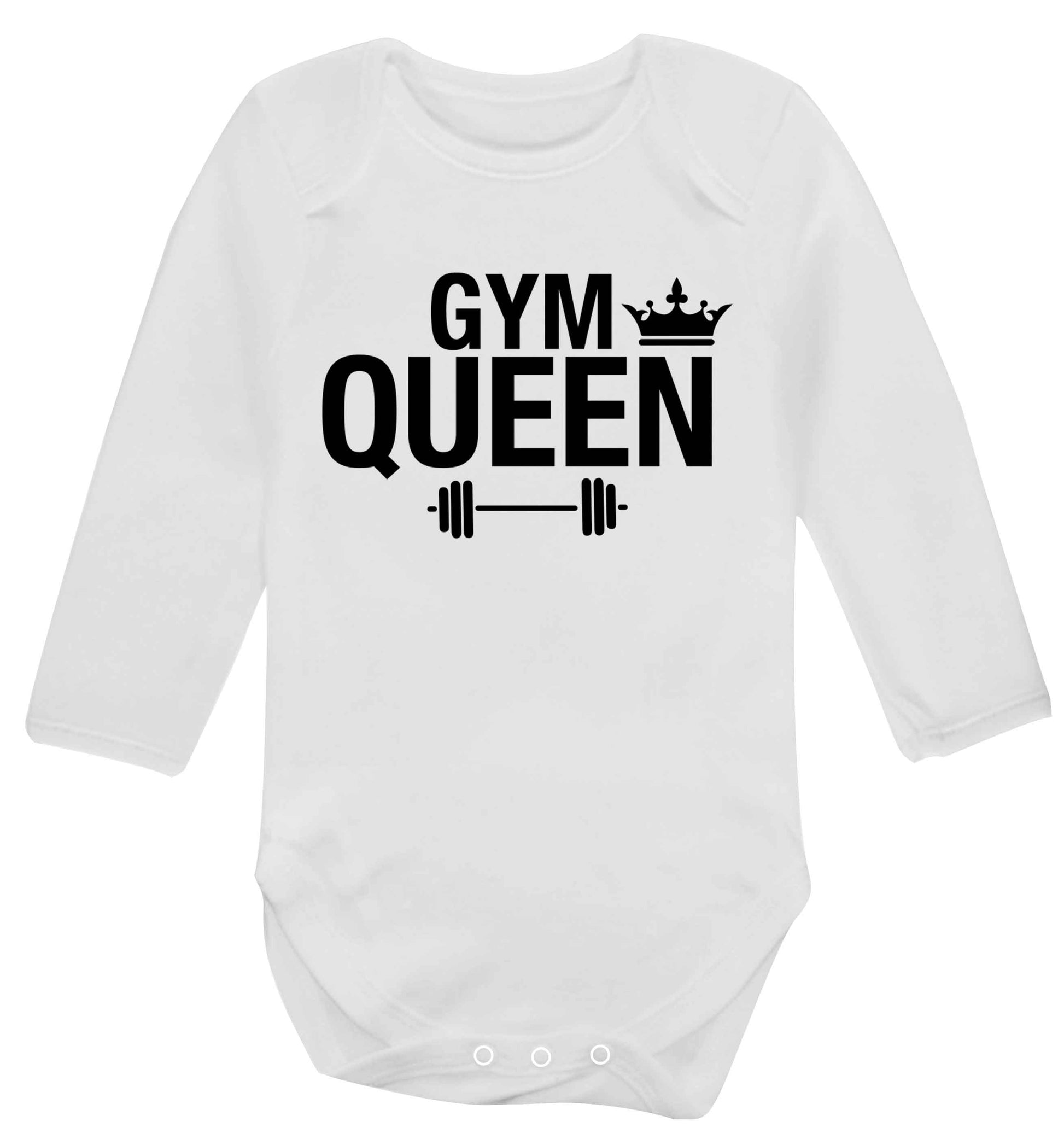 Gym queen Baby Vest long sleeved white 6-12 months