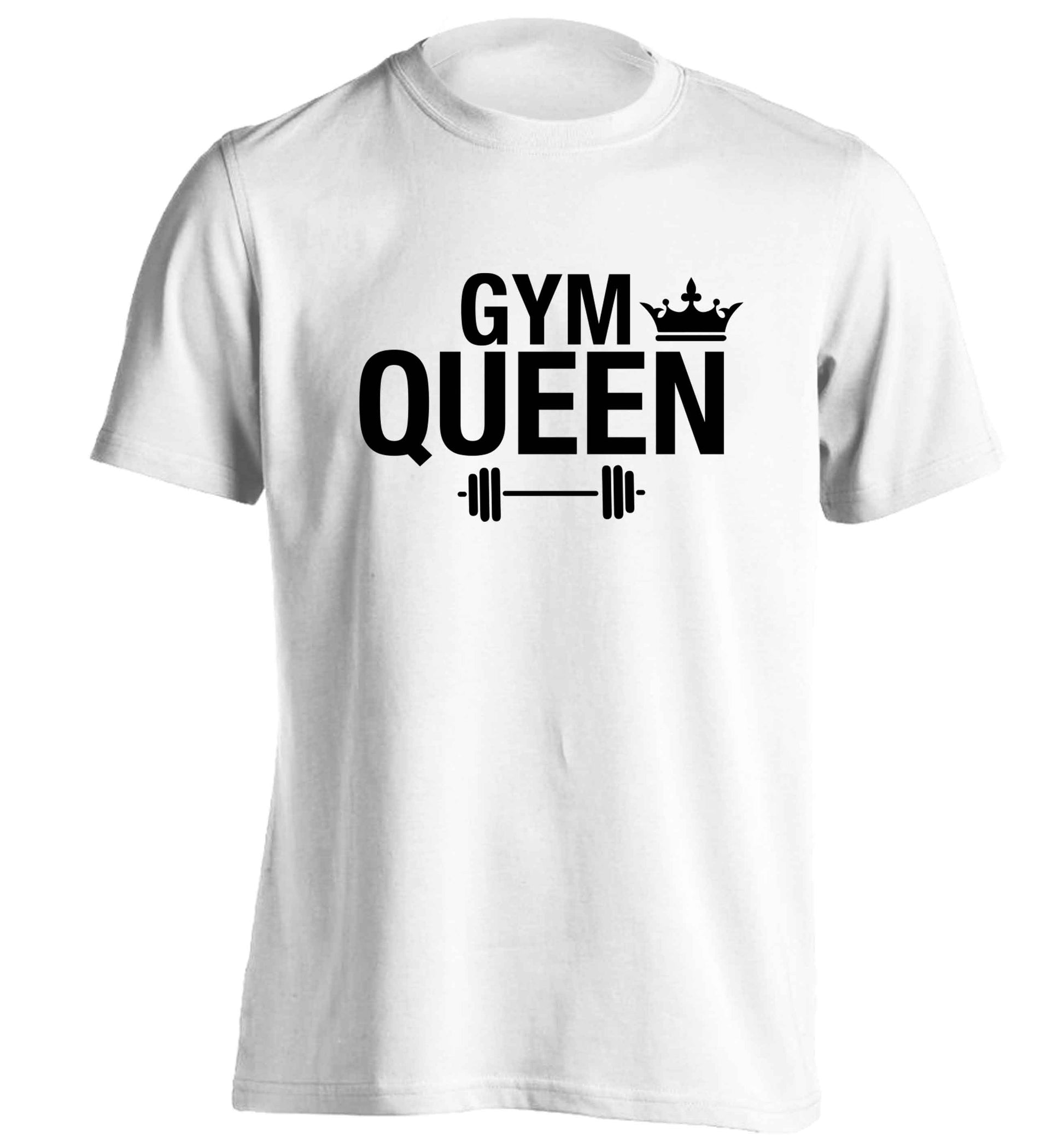 Gym queen adults unisex white Tshirt 2XL