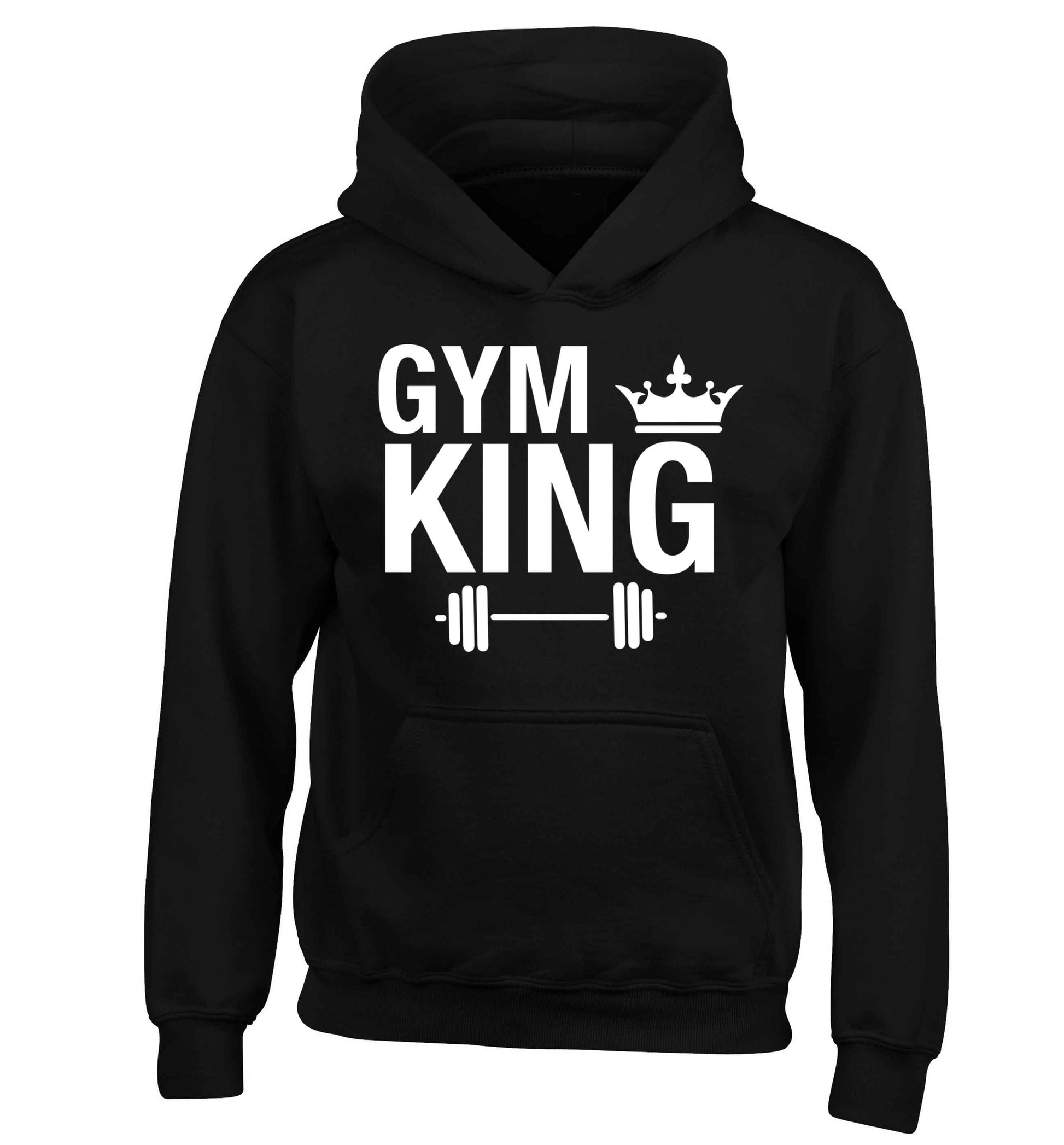 Gym king children's black hoodie 12-13 Years