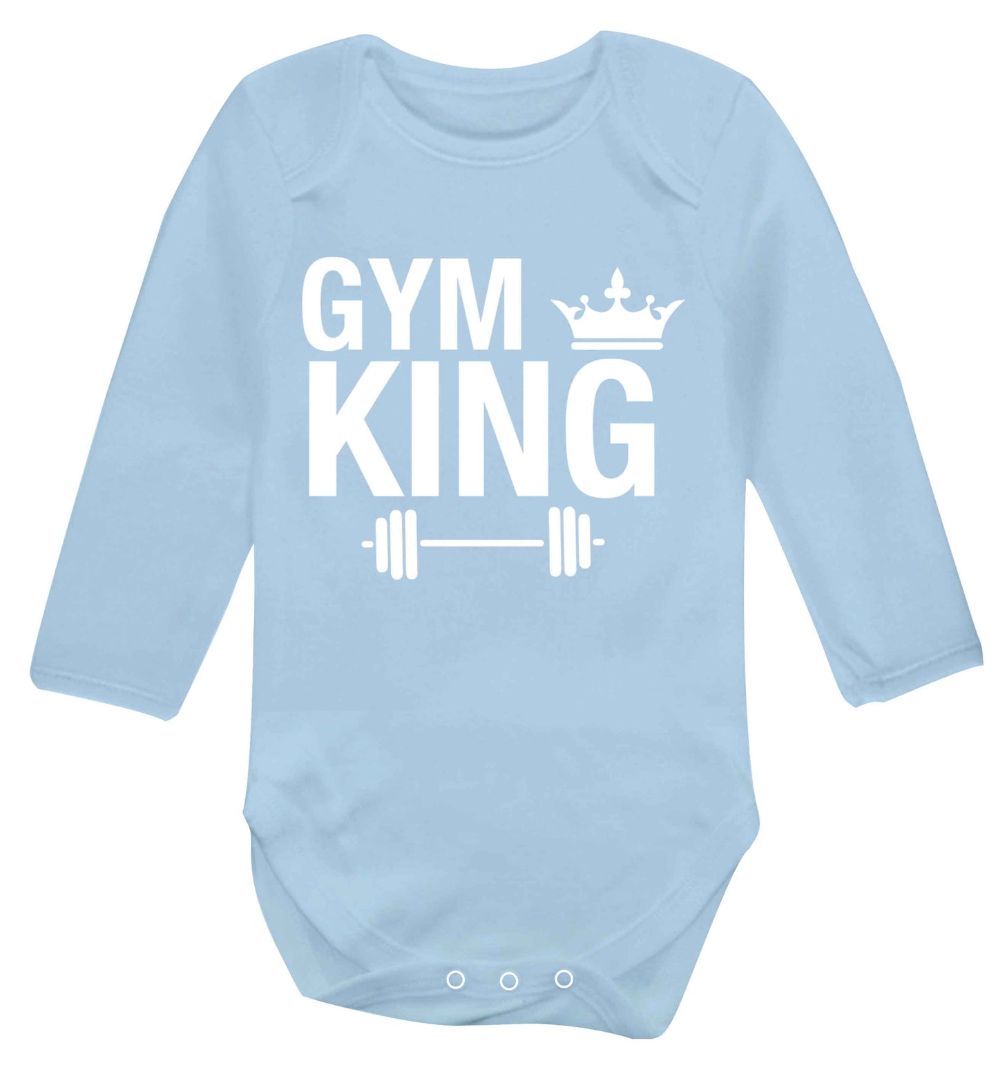 Gym king Baby Vest long sleeved pale blue 6-12 months