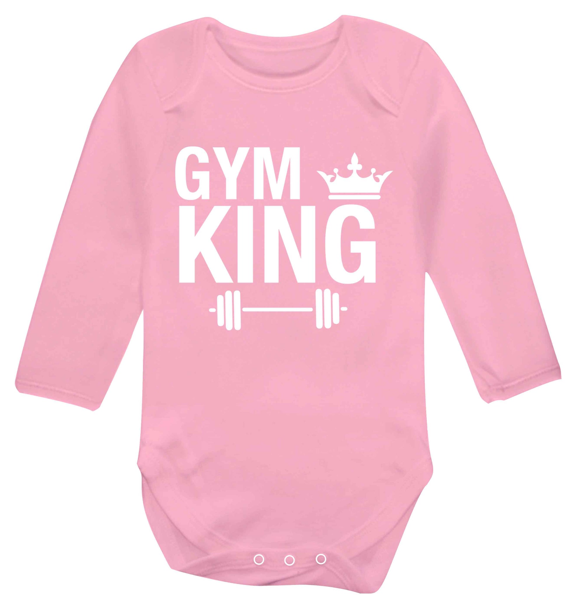 Gym king Baby Vest long sleeved pale pink 6-12 months