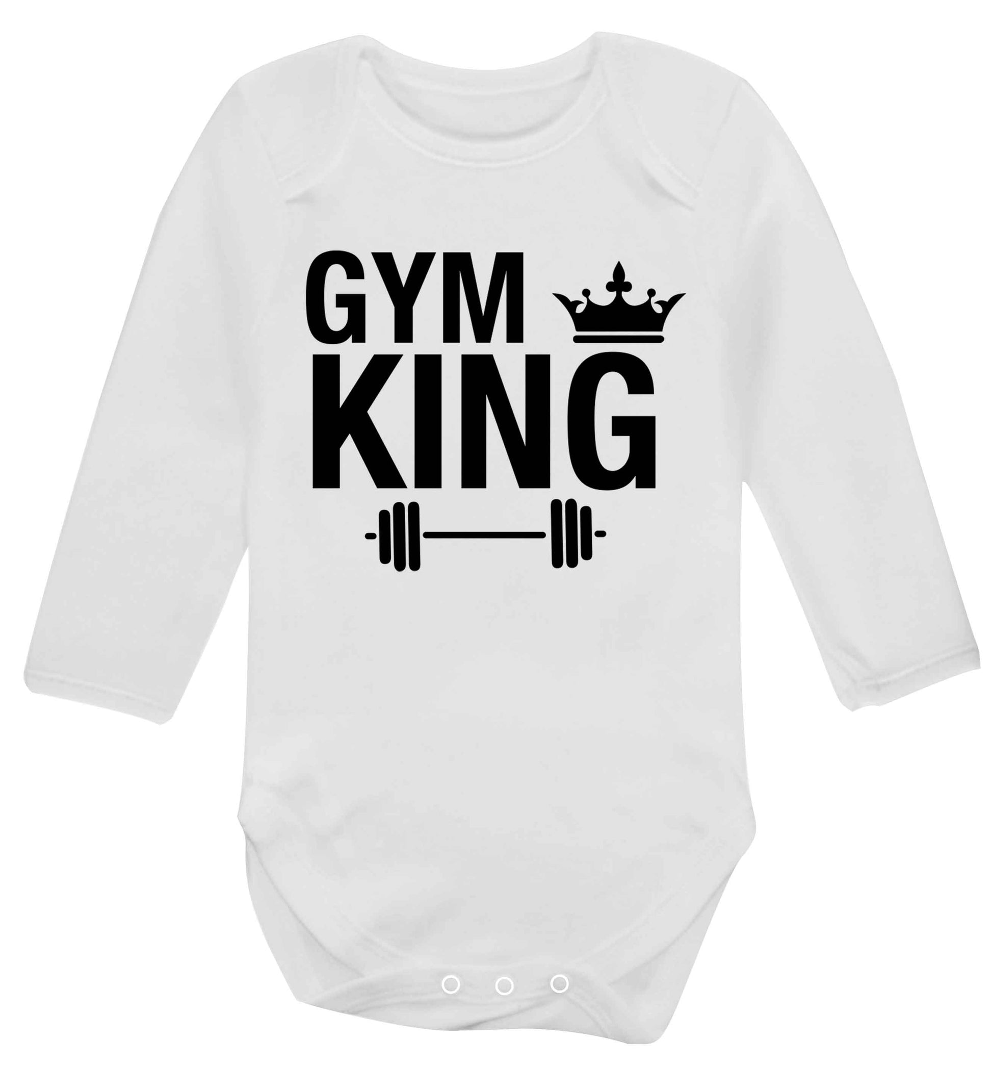 Gym king Baby Vest long sleeved white 6-12 months