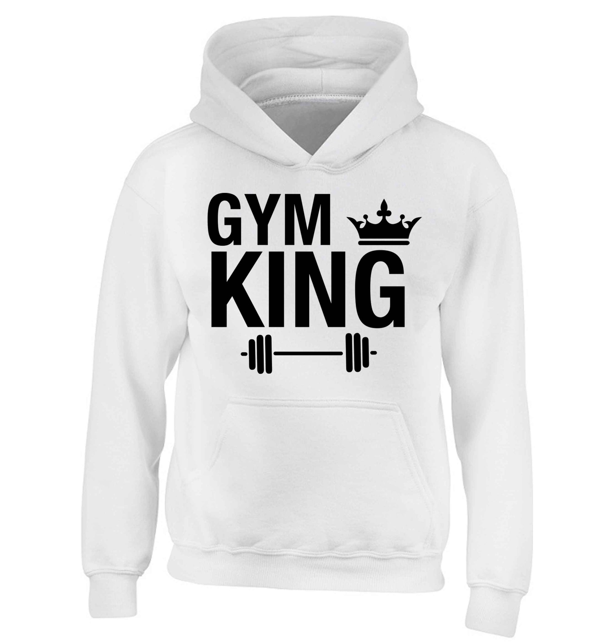 Gym king children's white hoodie 12-13 Years