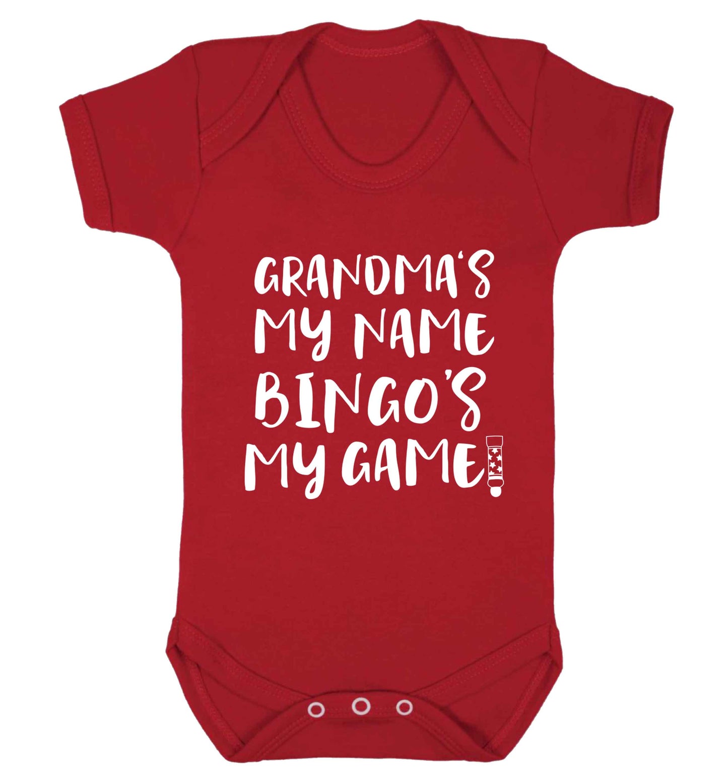 Grandma's my name bingo's my game! Baby Vest red 18-24 months