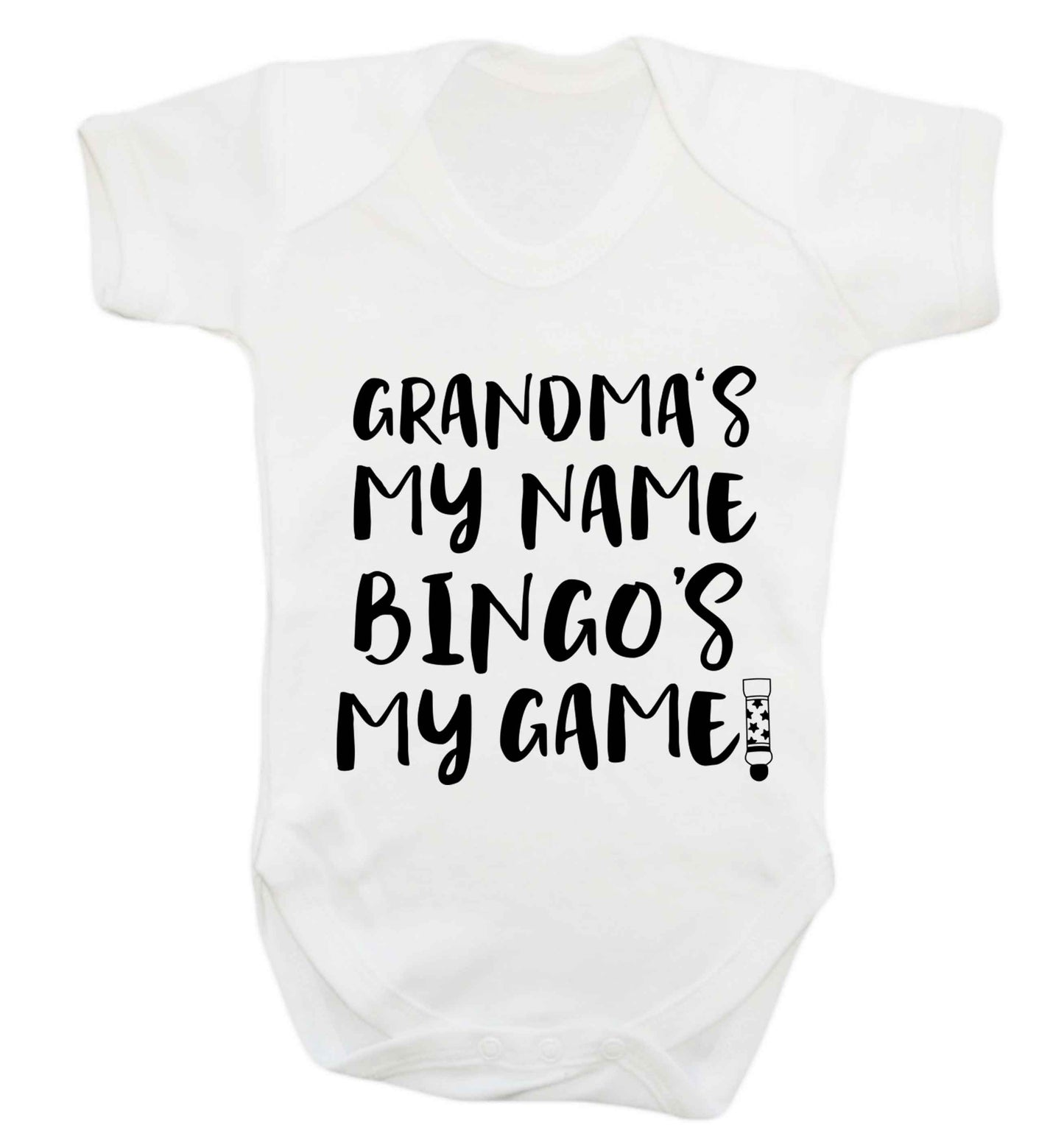 Grandma's my name bingo's my game! Baby Vest white 18-24 months