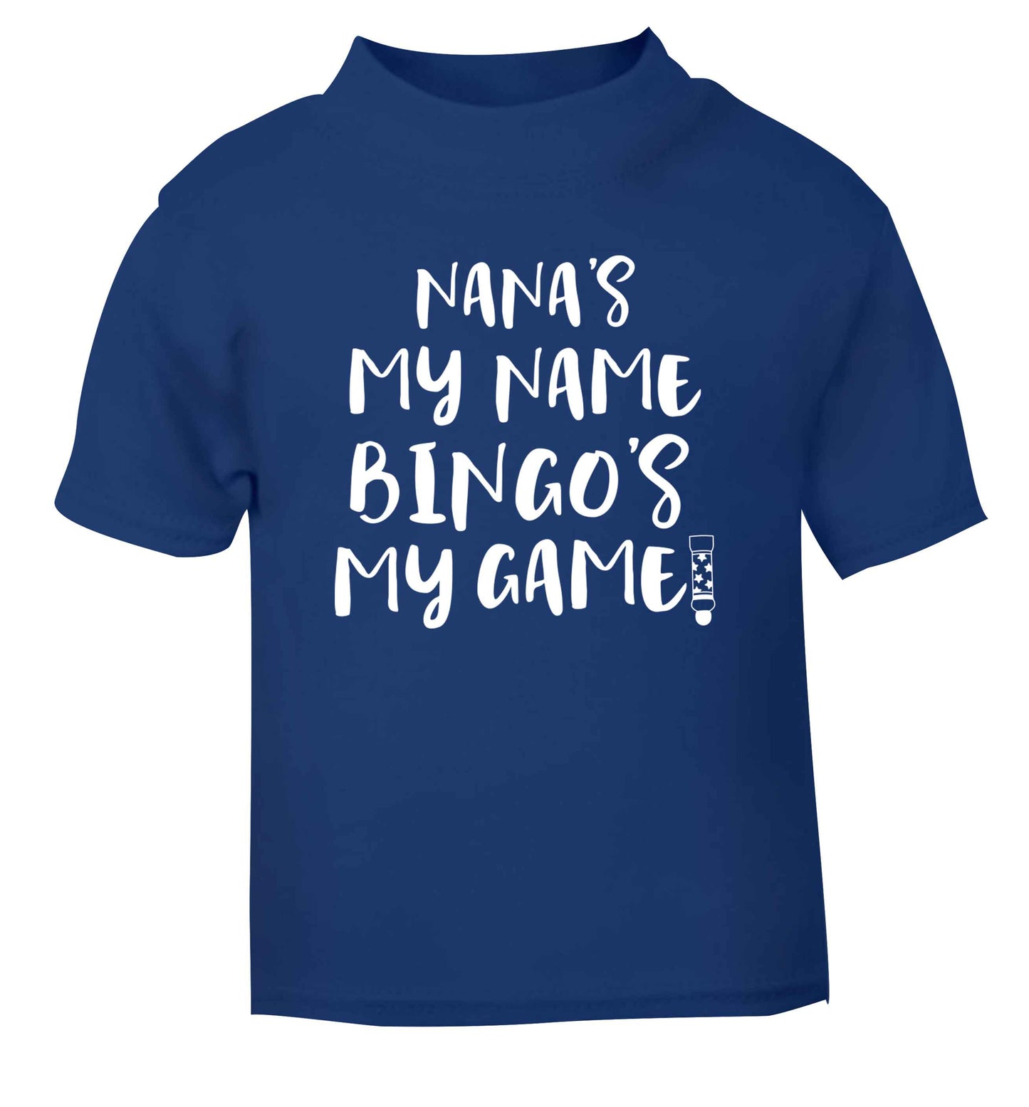 Nana's my name bingo's my game! blue Baby Toddler Tshirt 2 Years