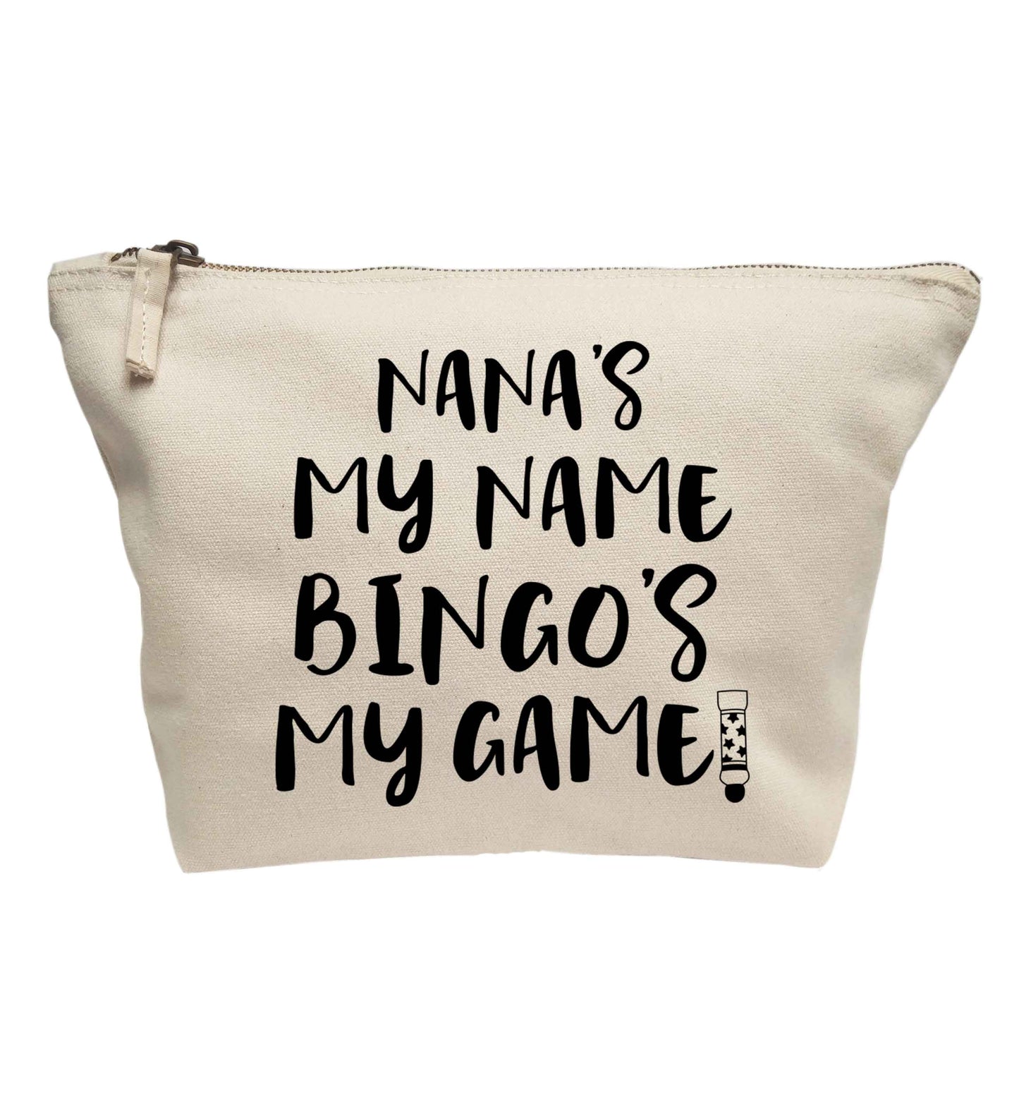 Nana's my name bingo's my game! | makeup / wash bag