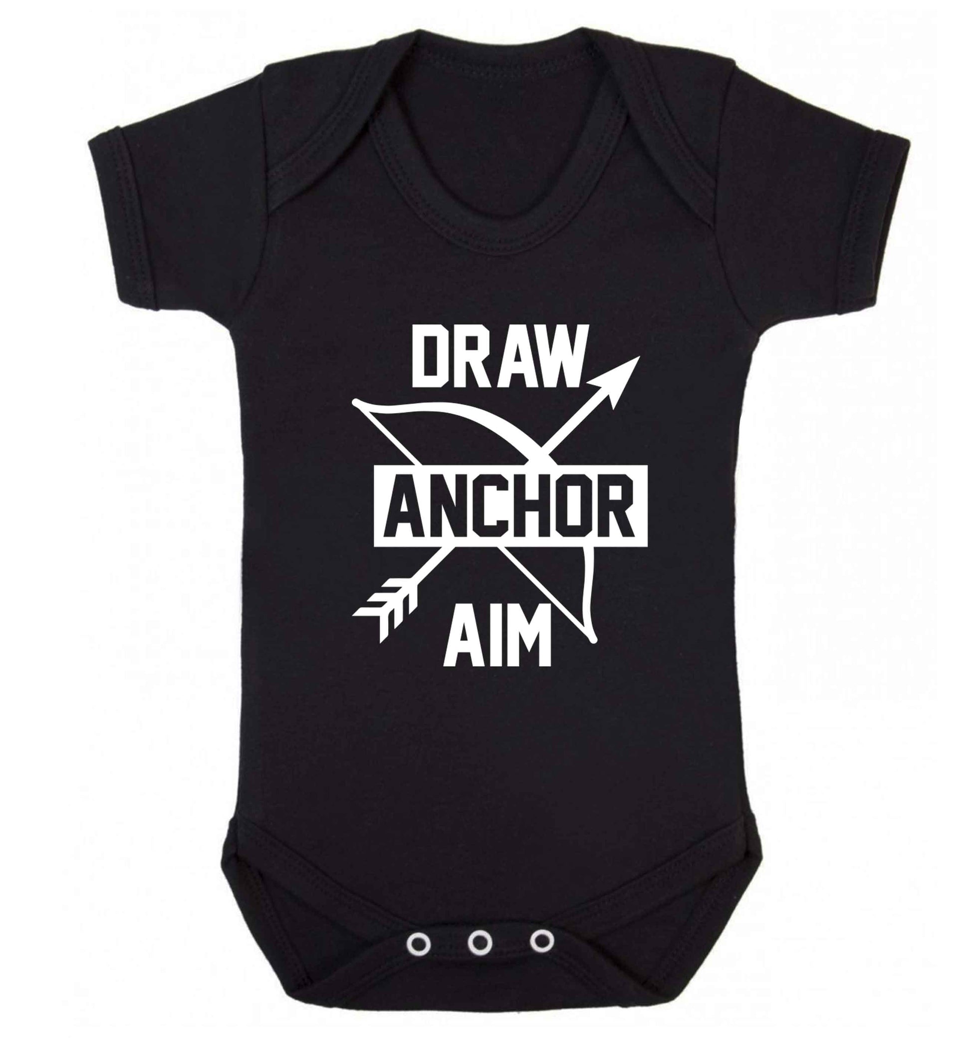 Draw anchor aim Baby Vest black 18-24 months