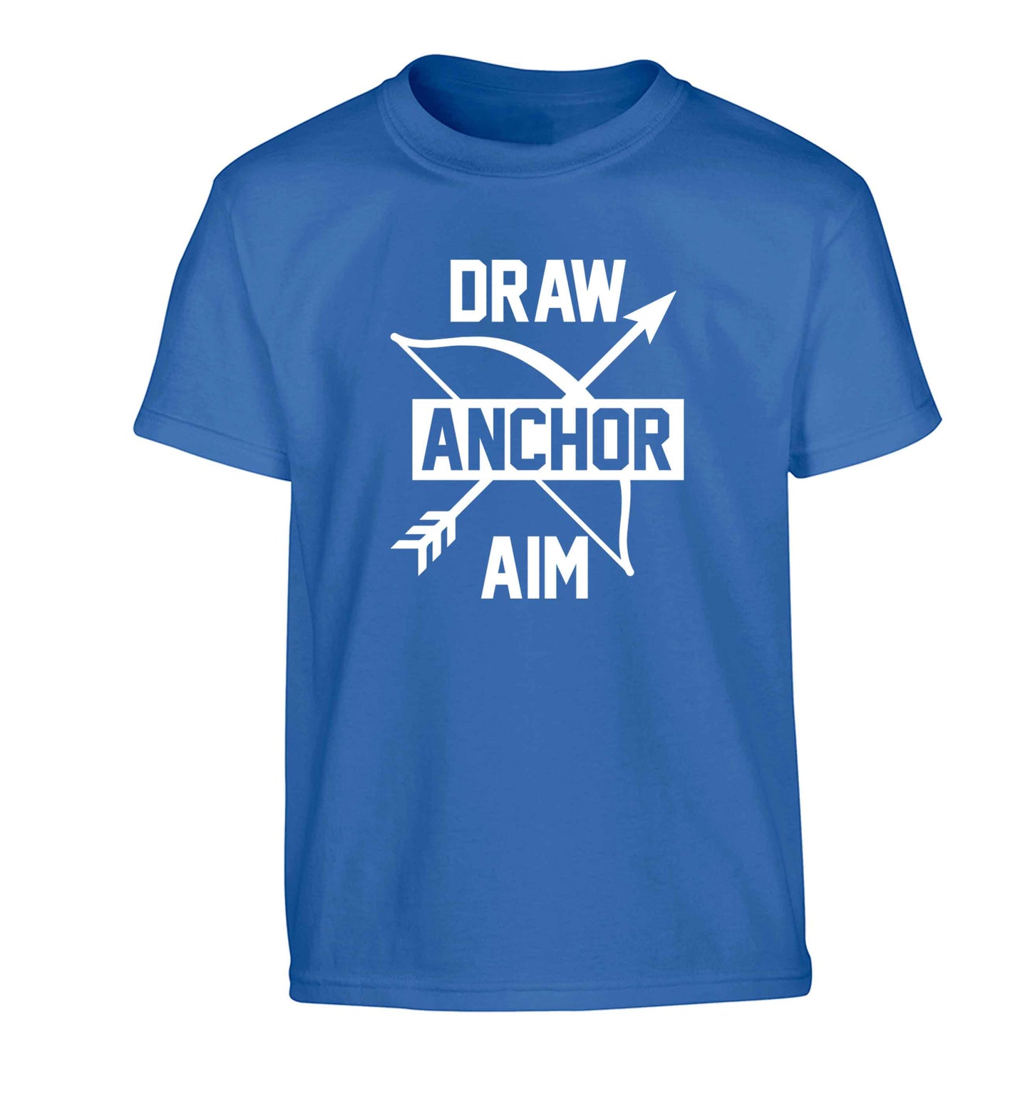 Draw anchor aim Children's blue Tshirt 12-13 Years