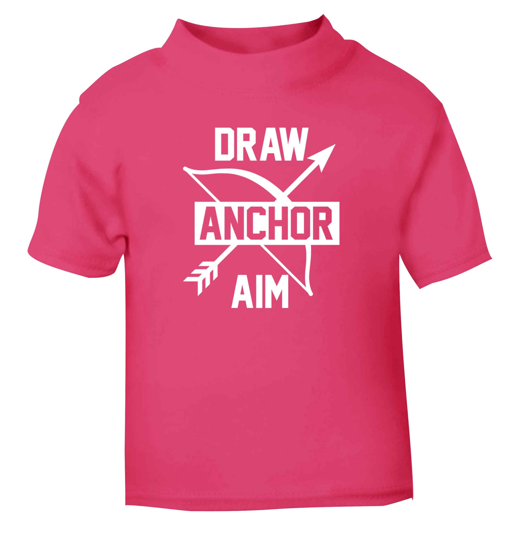 Draw anchor aim pink Baby Toddler Tshirt 2 Years