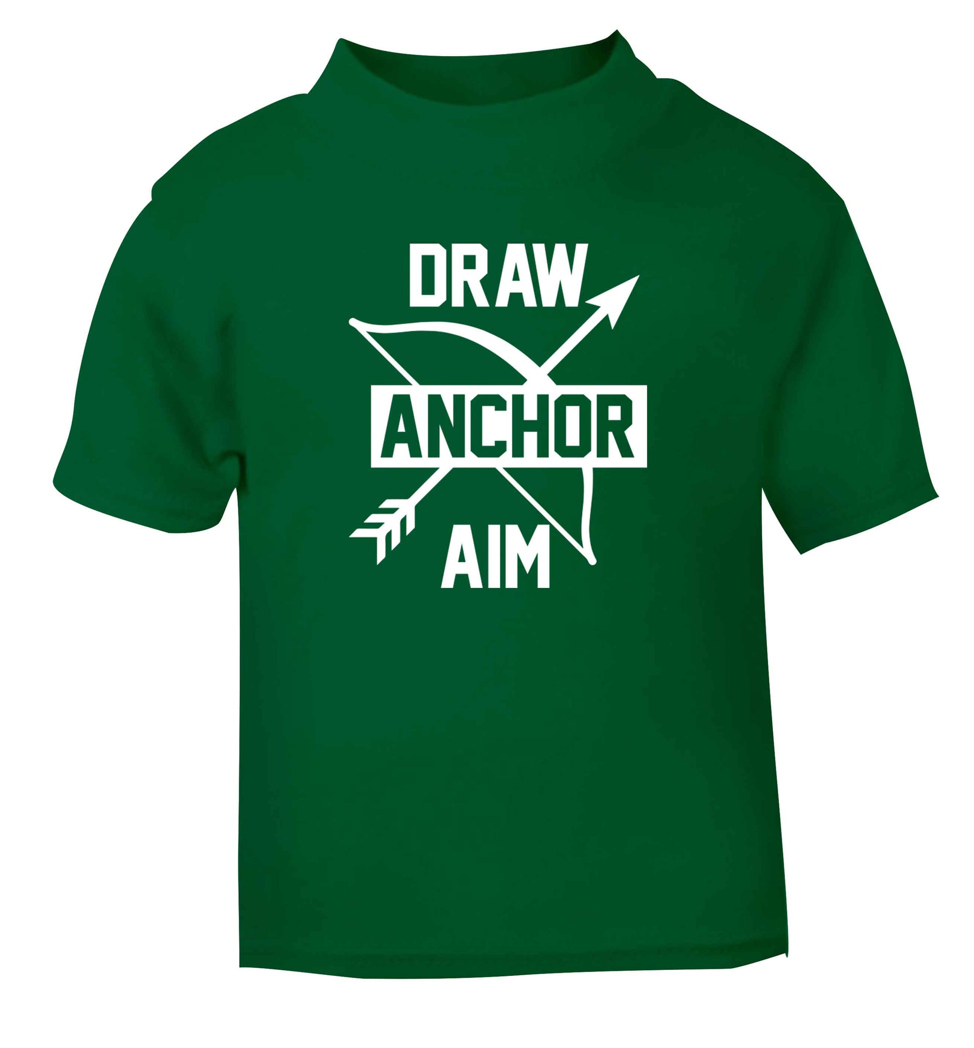 Draw anchor aim green Baby Toddler Tshirt 2 Years