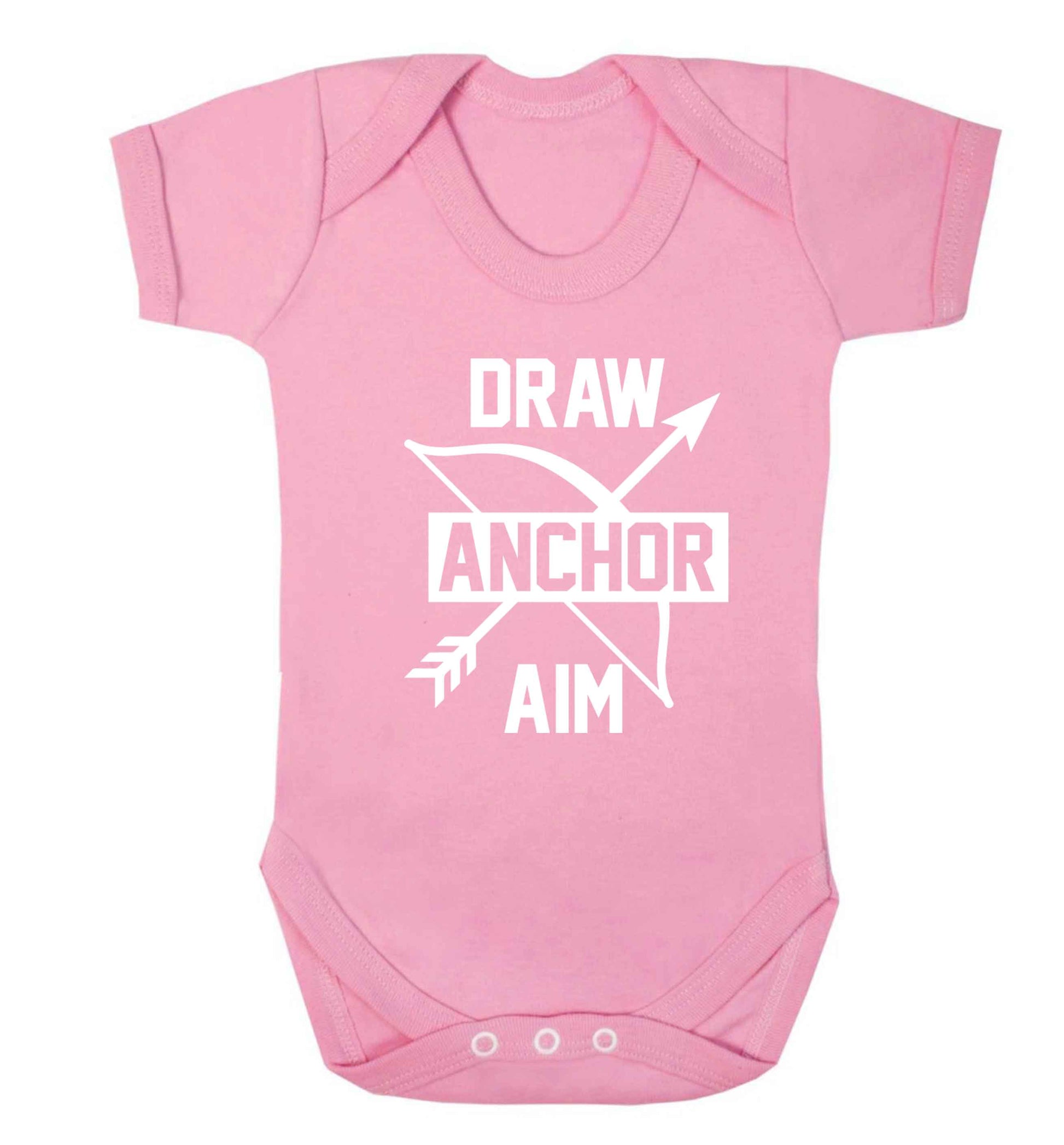 Draw anchor aim Baby Vest pale pink 18-24 months