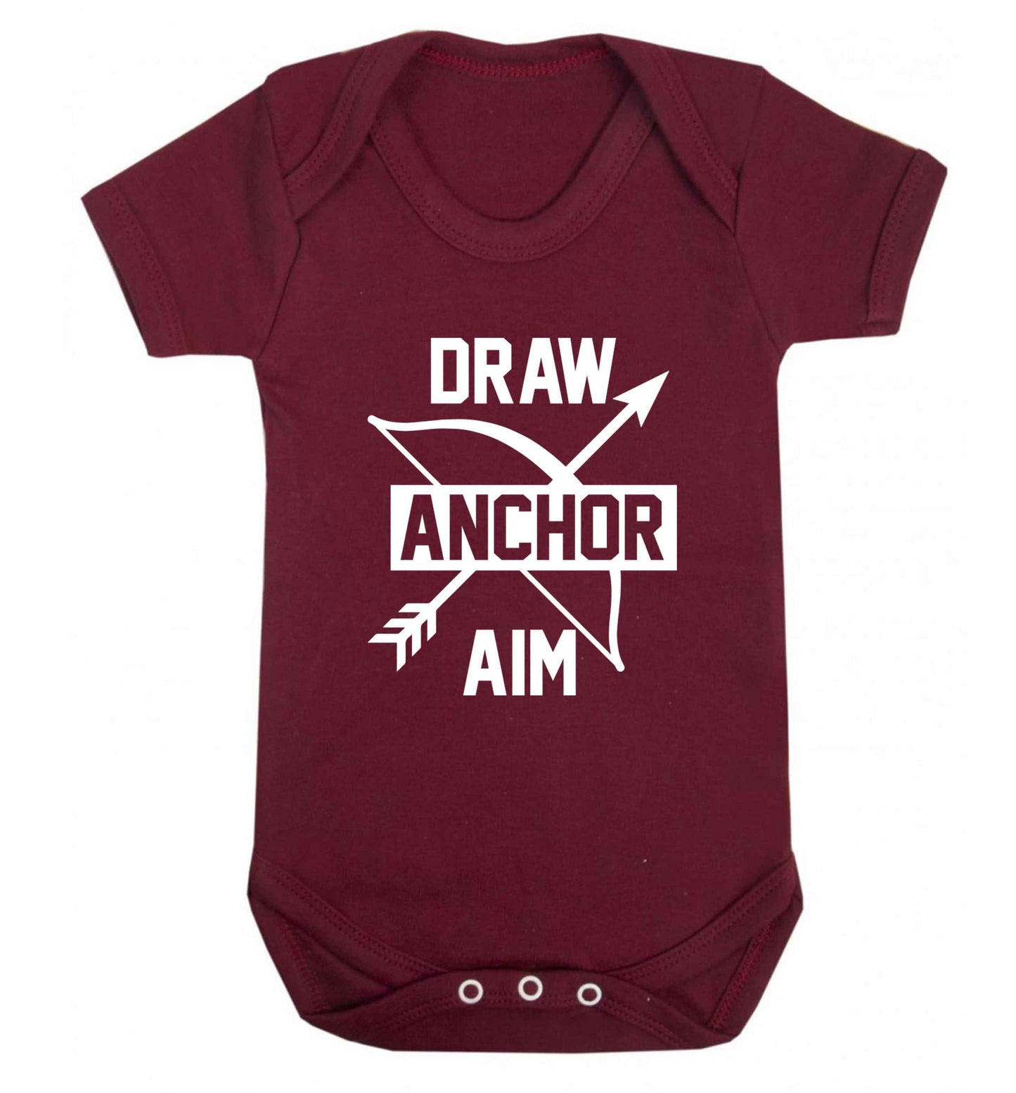 Draw anchor aim Baby Vest maroon 18-24 months