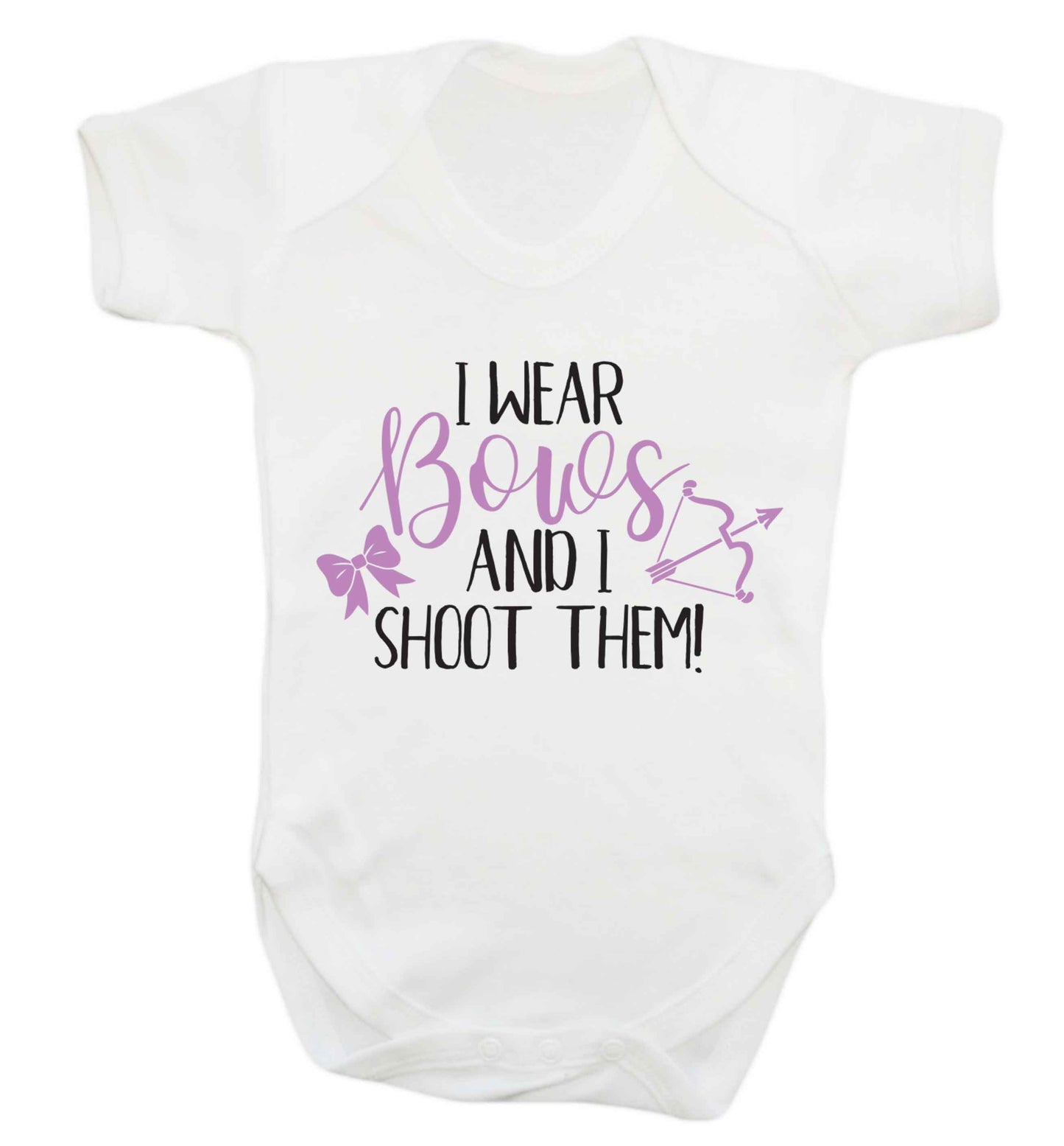 I wear bows and I shoot them Baby Vest white 18-24 months