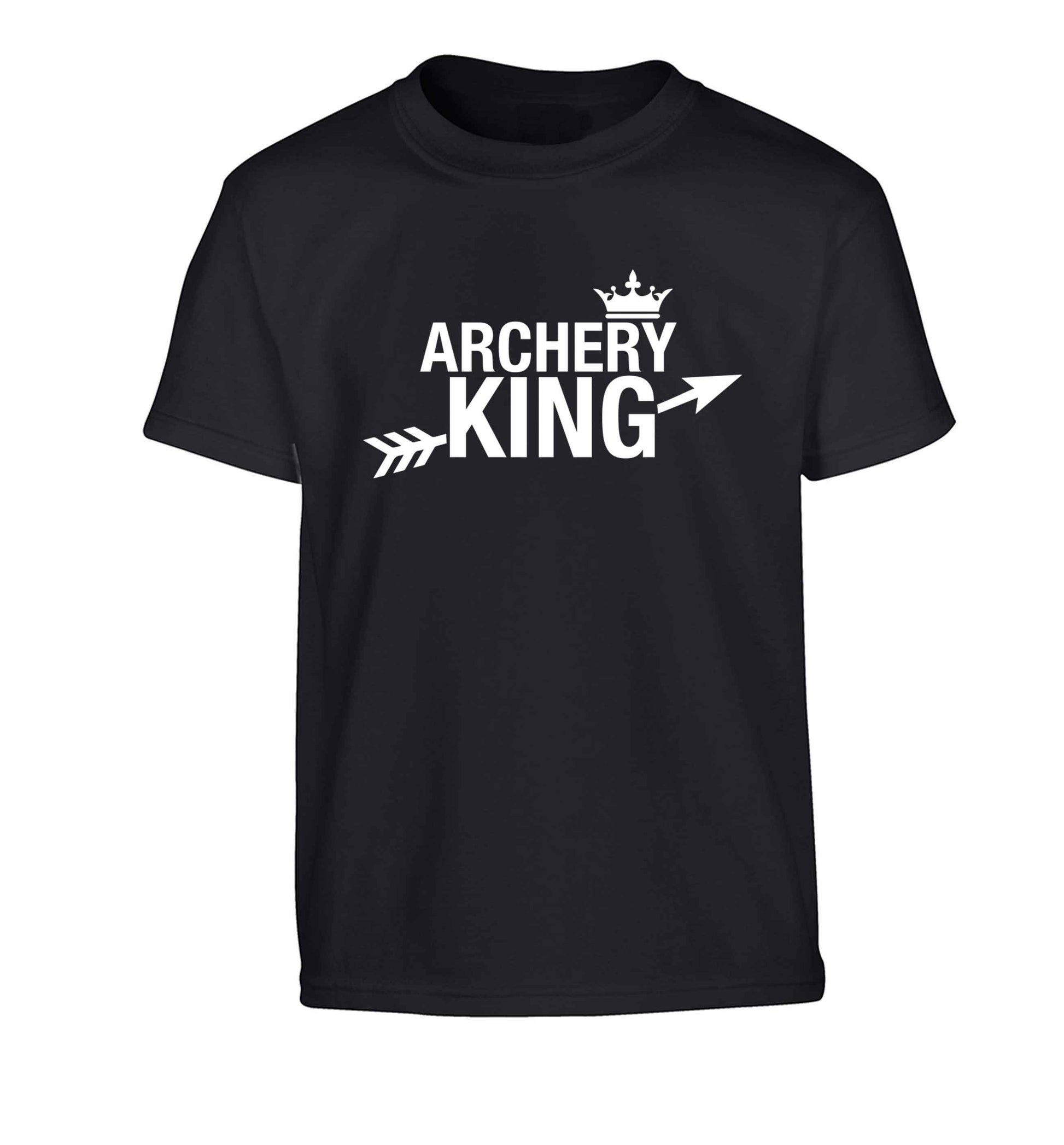 Archery king Children's black Tshirt 12-13 Years