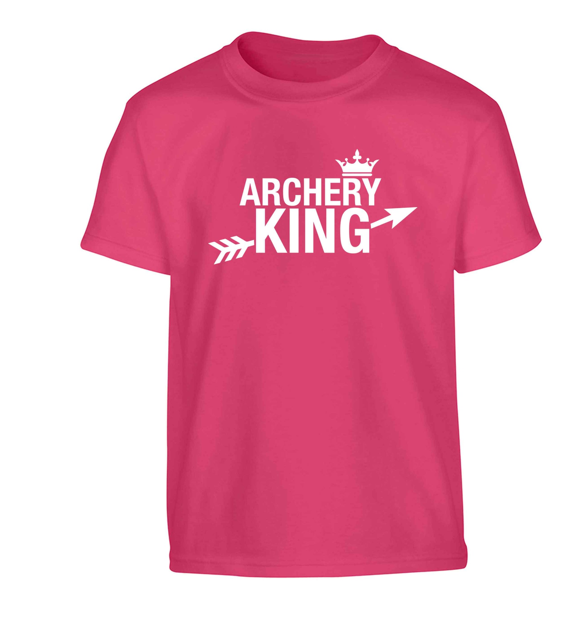 Archery king Children's pink Tshirt 12-13 Years