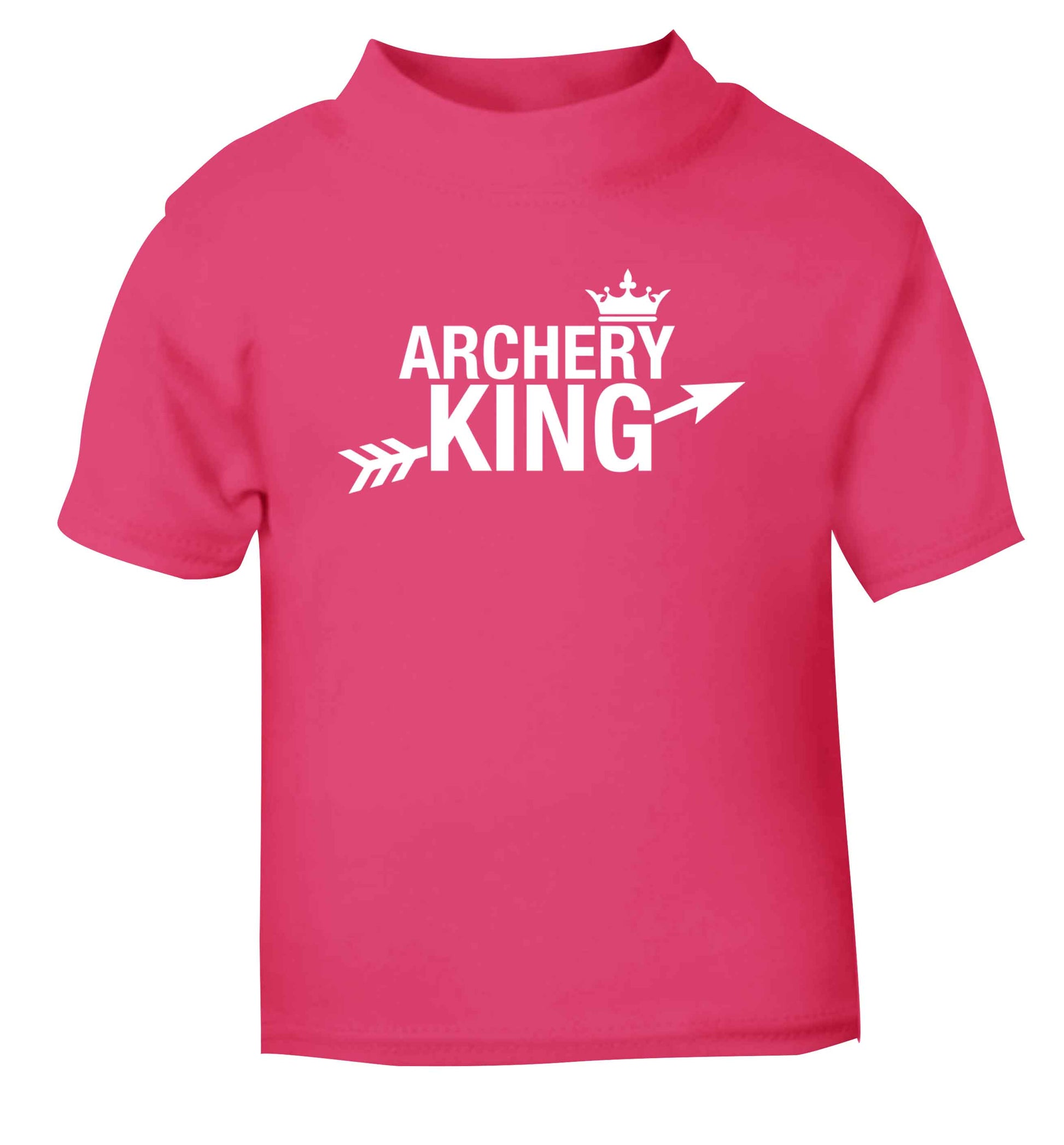 Archery king pink Baby Toddler Tshirt 2 Years
