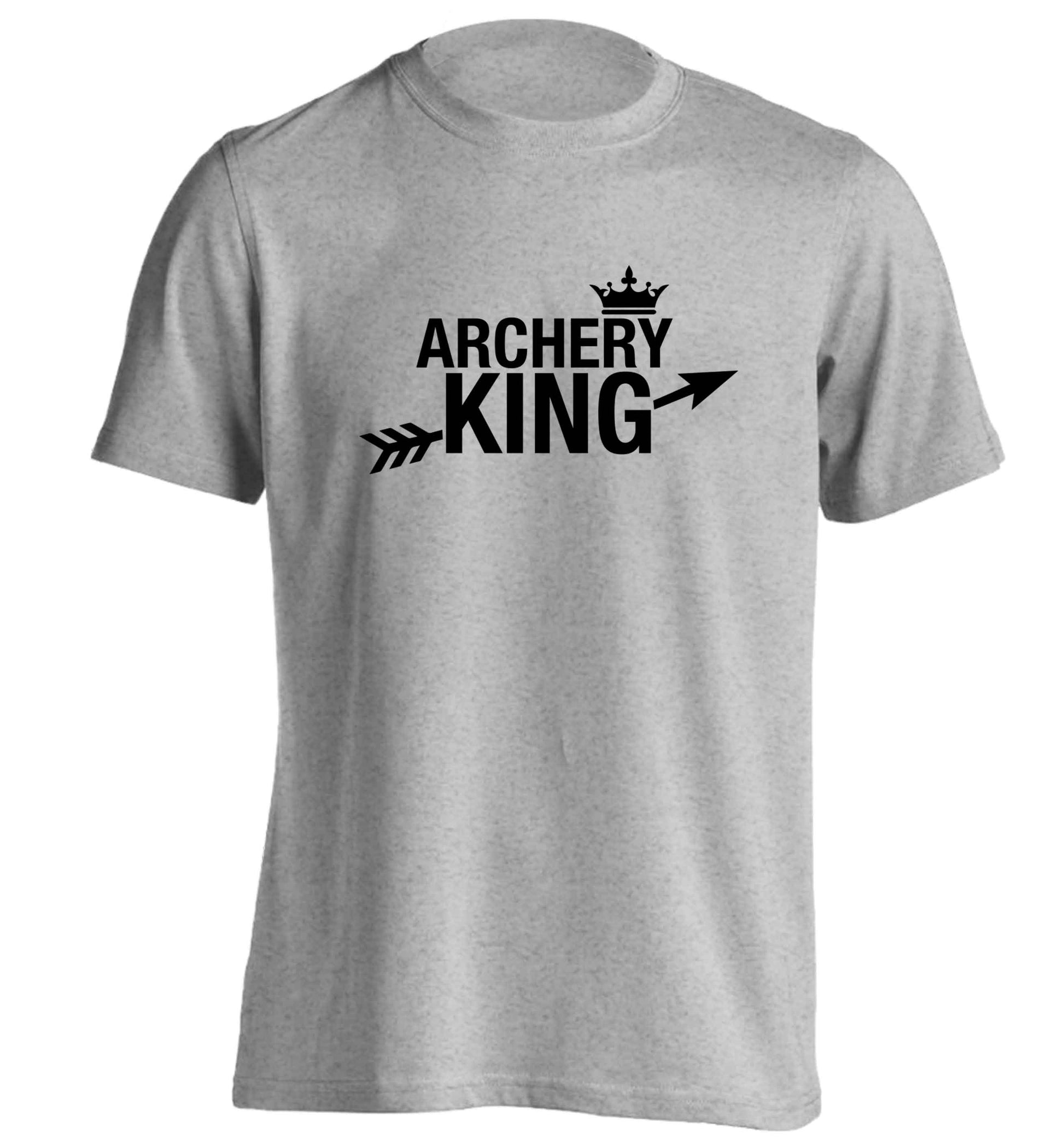 Archery king adults unisex grey Tshirt 2XL