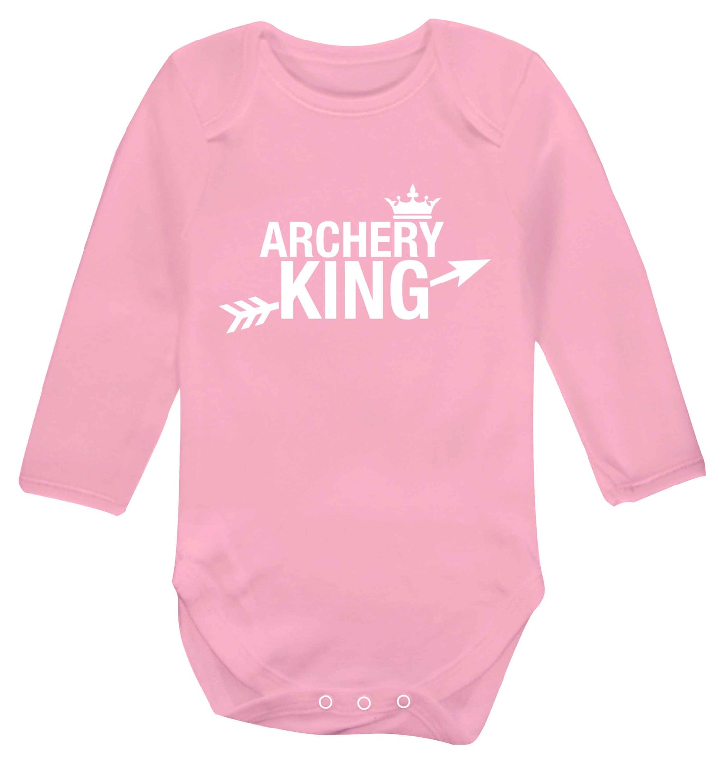 Archery king Baby Vest long sleeved pale pink 6-12 months