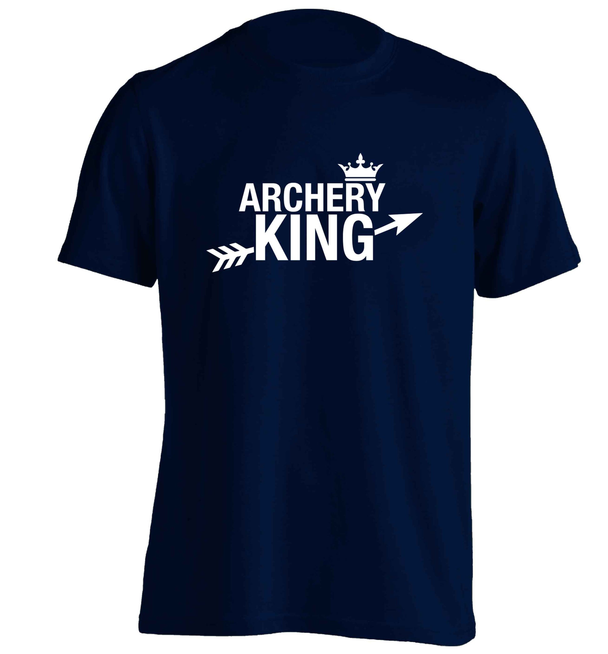 Archery king adults unisex navy Tshirt 2XL